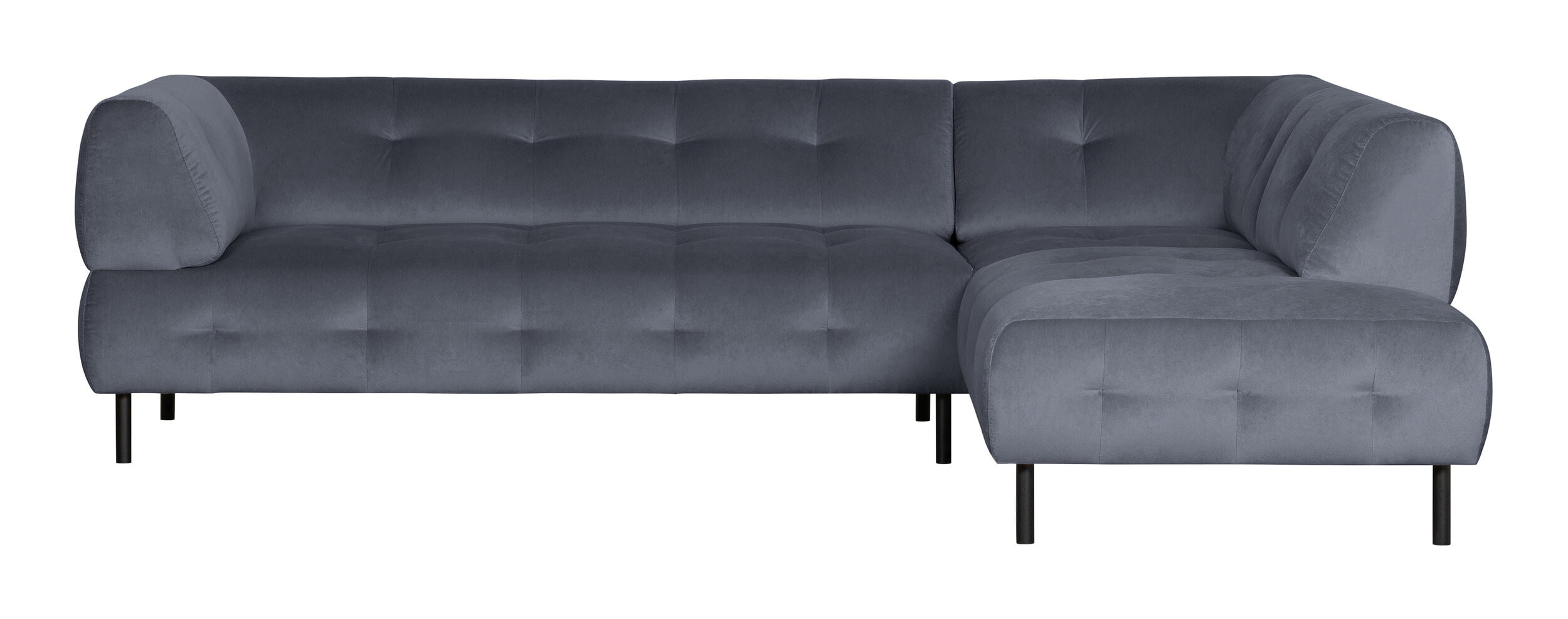 WOOOD Hoekbank 'Lloyd' Rechts, Velvet, kleur Cloud