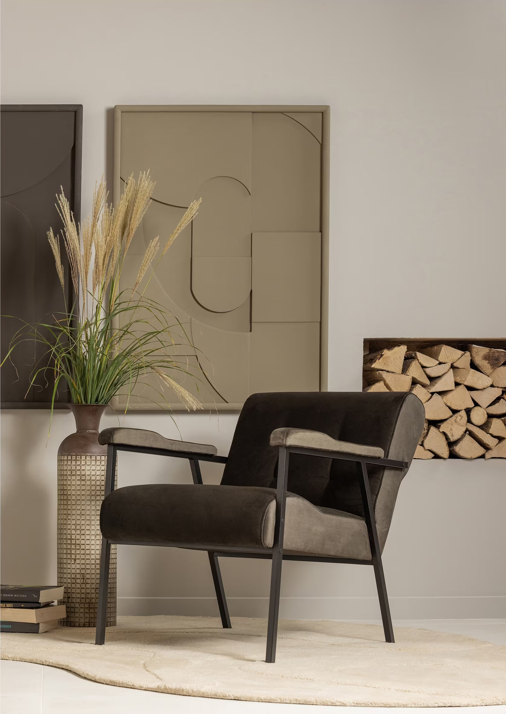 WOOOD Organisch Vloerkleed 'Alya' 170 x 240cm, kleur Milk
