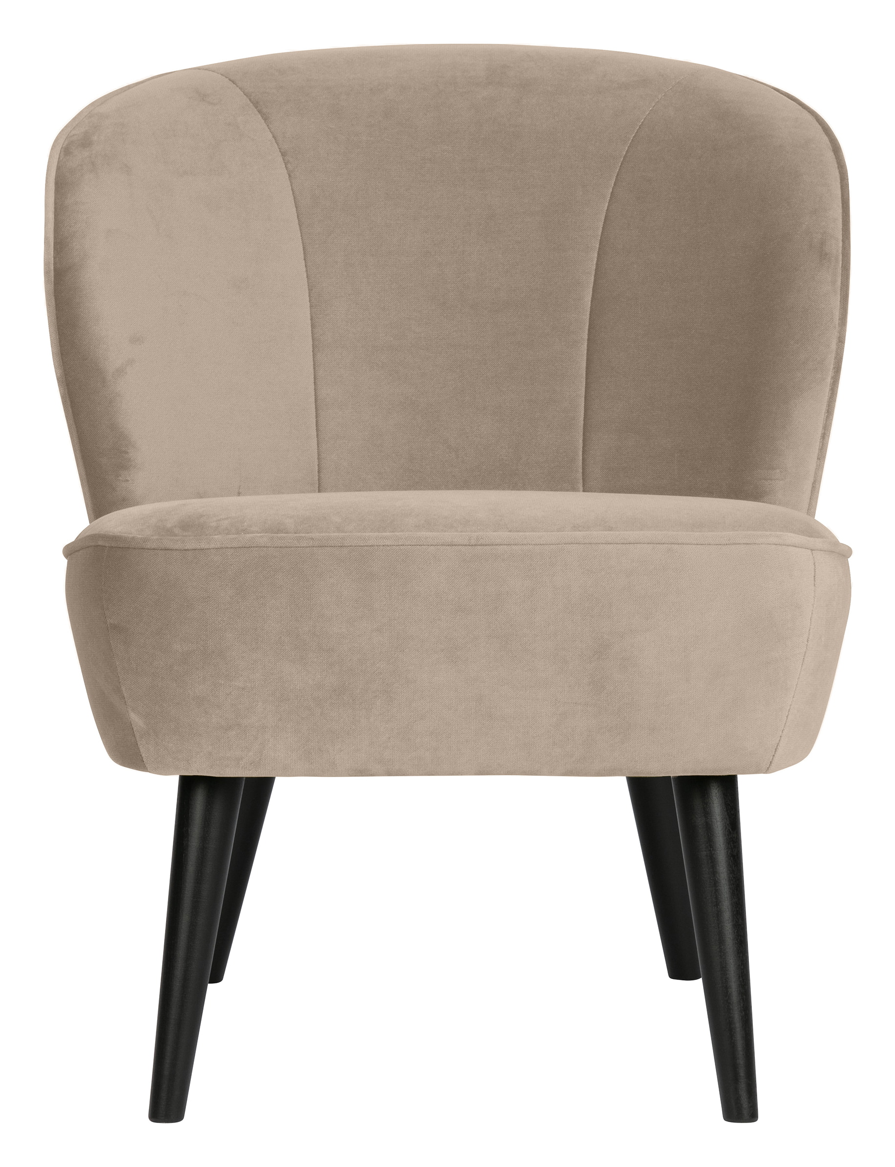WOOOD Fauteuil 'Sara' Velvet, kleur Khaki