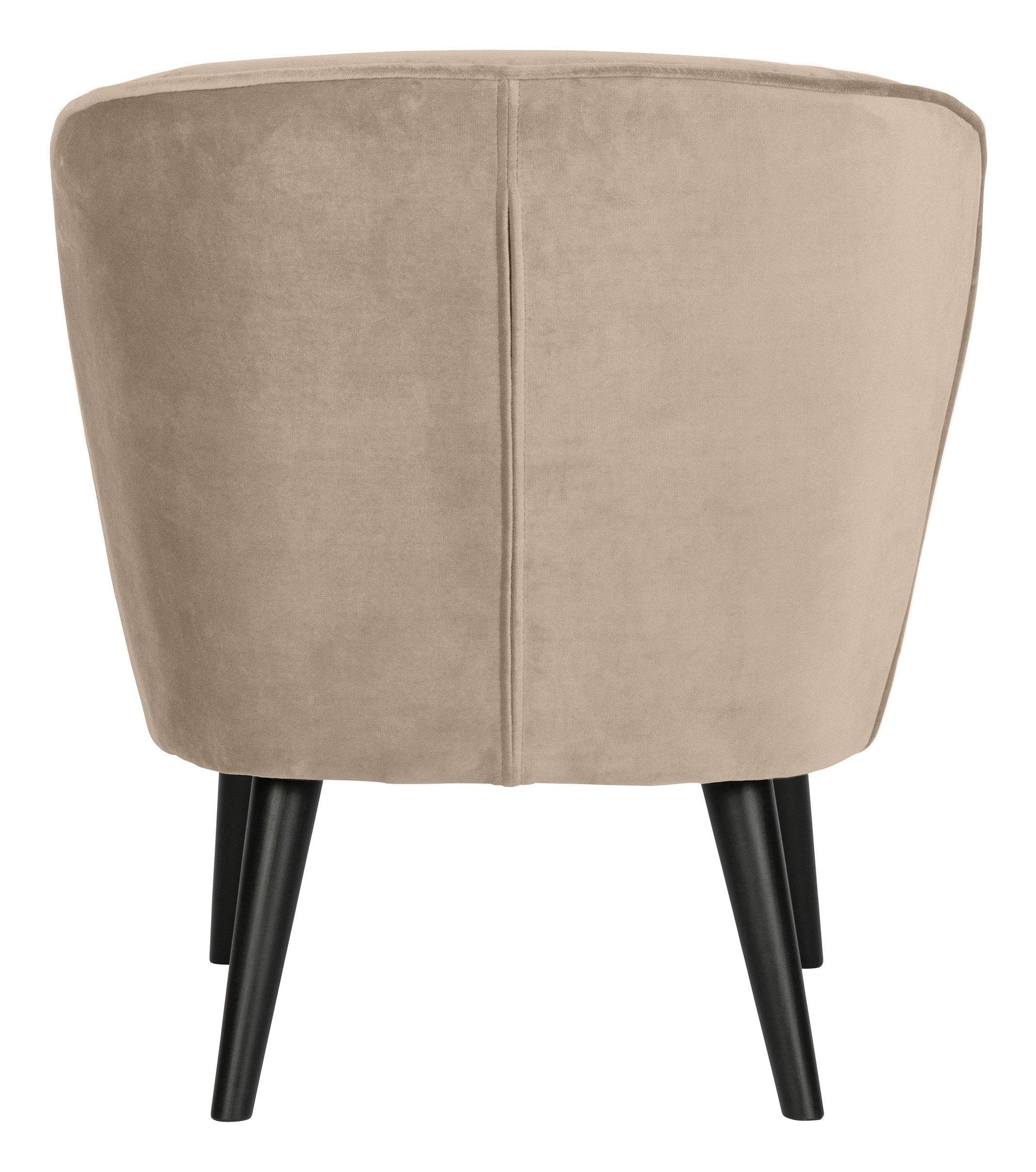 WOOOD Fauteuil 'Sara' Velvet, kleur Khaki