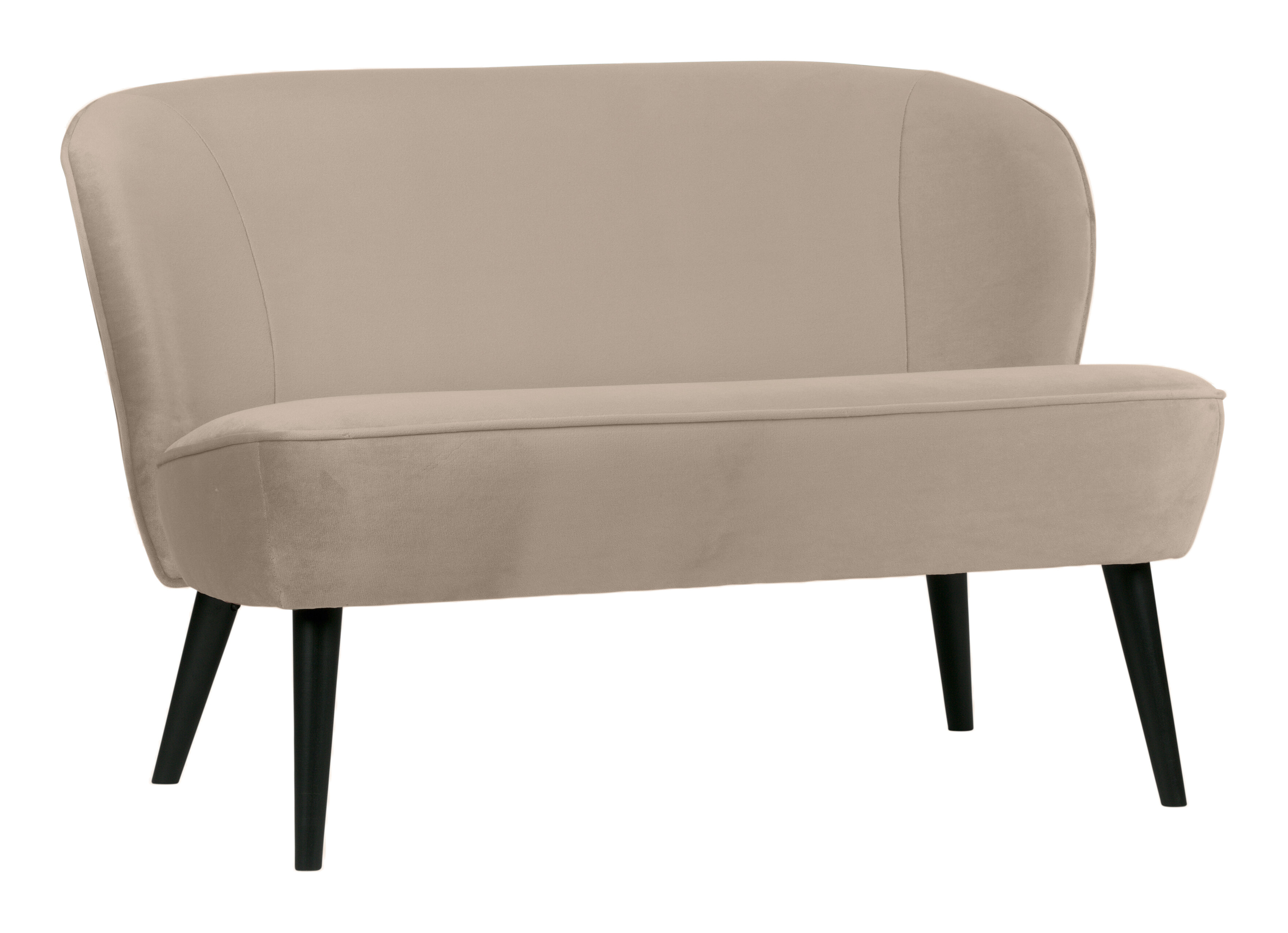 WOOOD Bankje 'Sara' Velvet, kleur Khaki