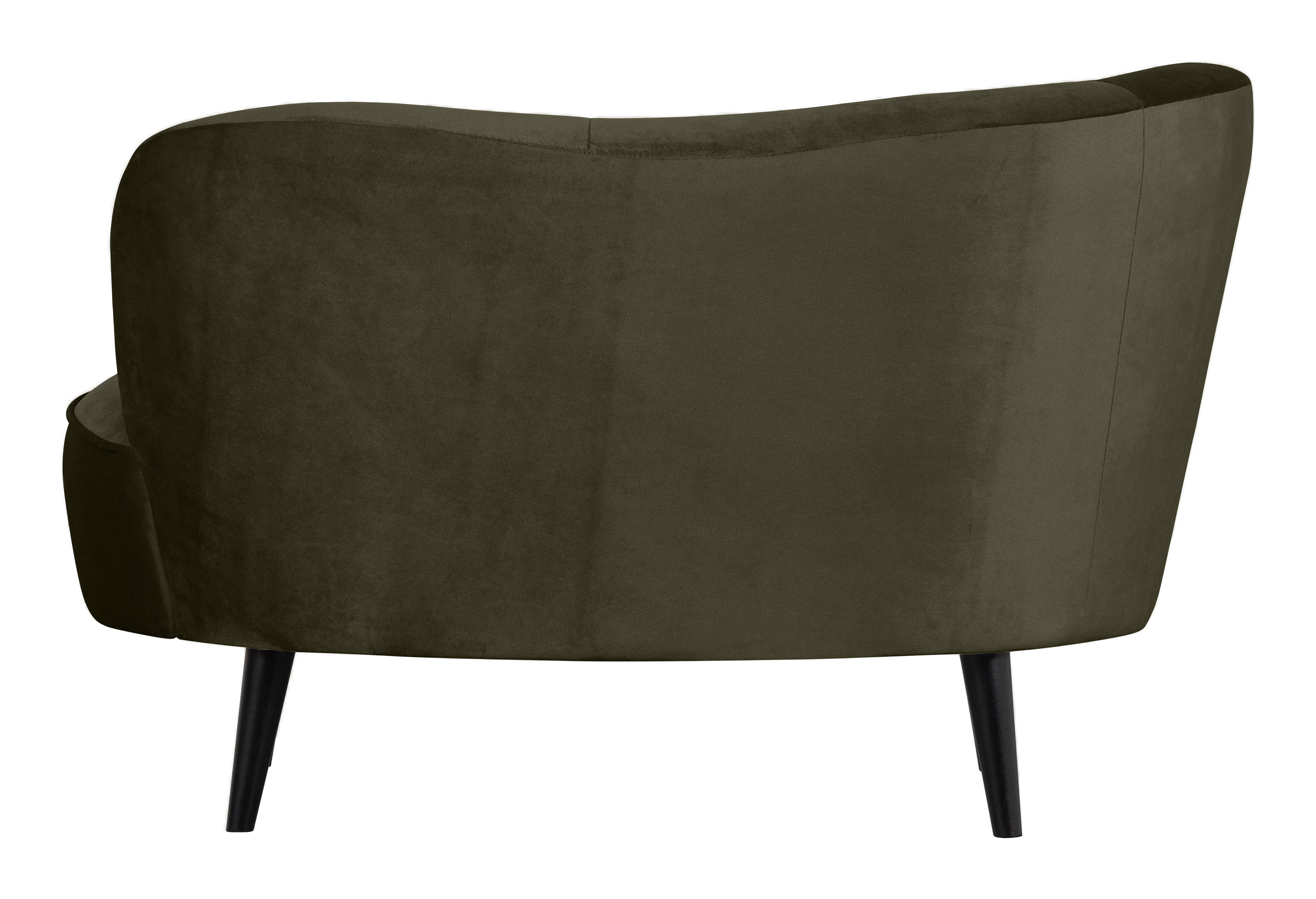 WOOOD Lounge Fauteuil 'Sara' Links, Velvet, kleur Warm Groen