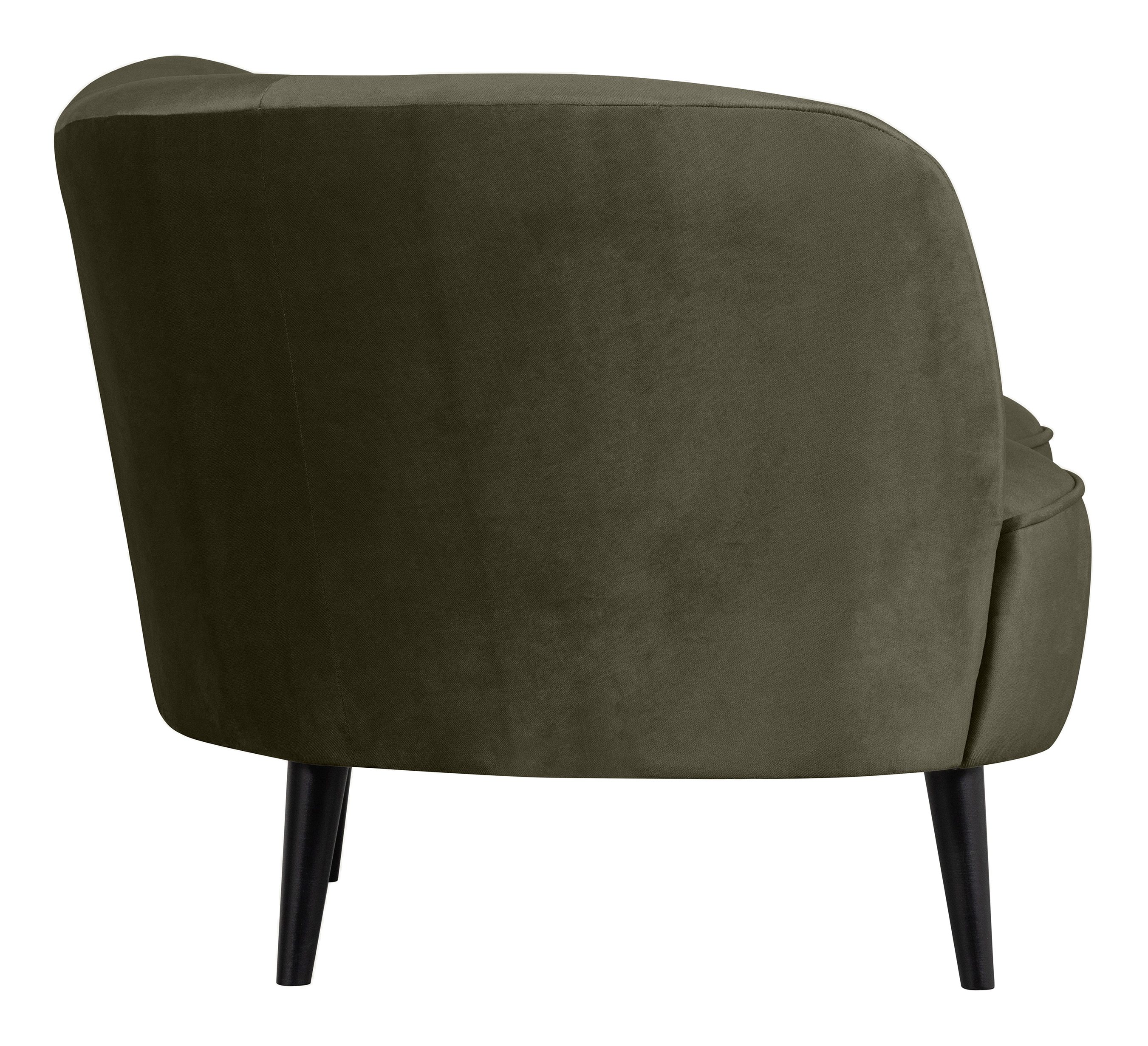 WOOOD Lounge Fauteuil 'Sara' Links, Velvet, kleur Warm Groen