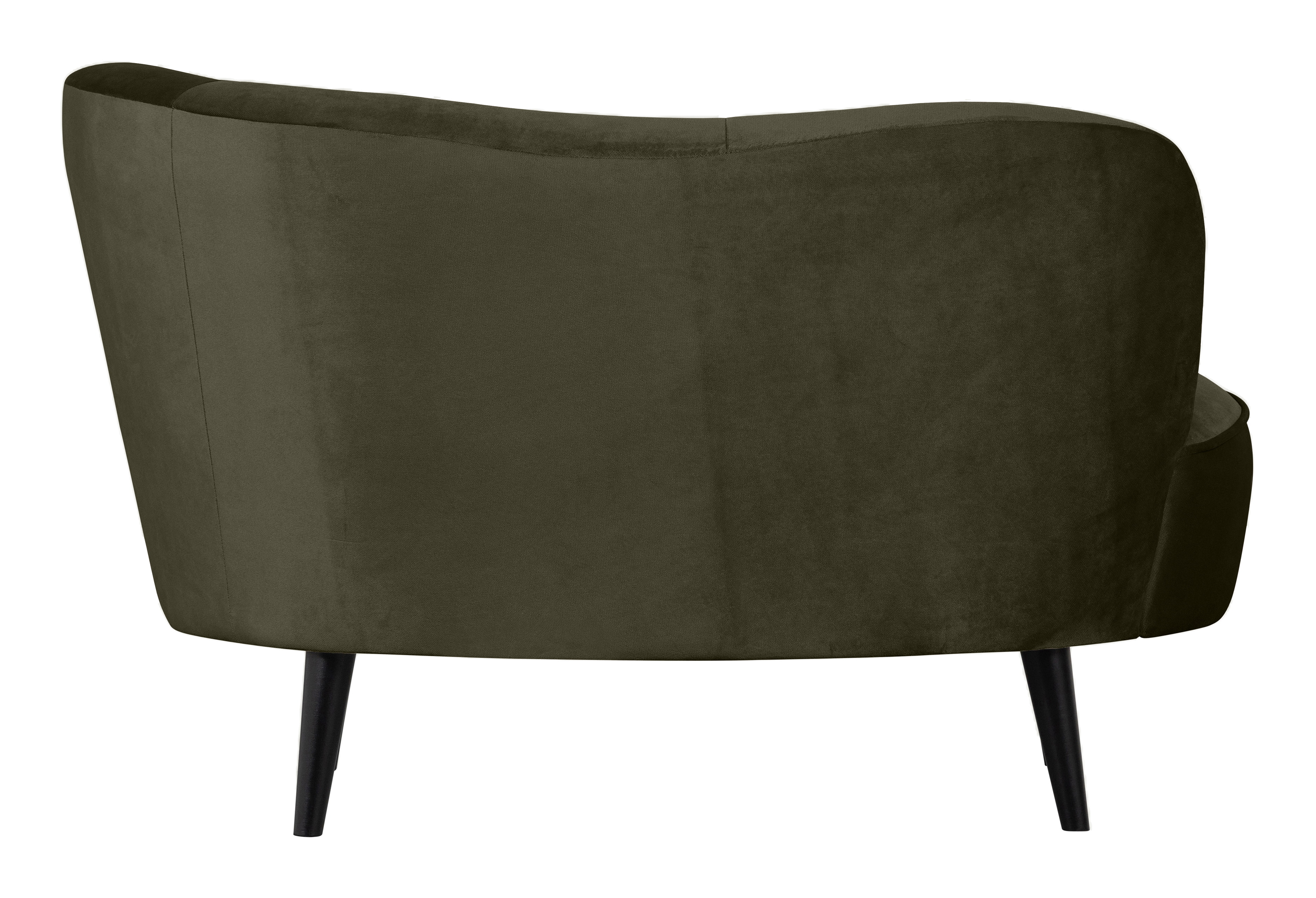WOOOD Lounge Fauteuil 'Sara' Rechts, Velvet, kleur Warm Groen