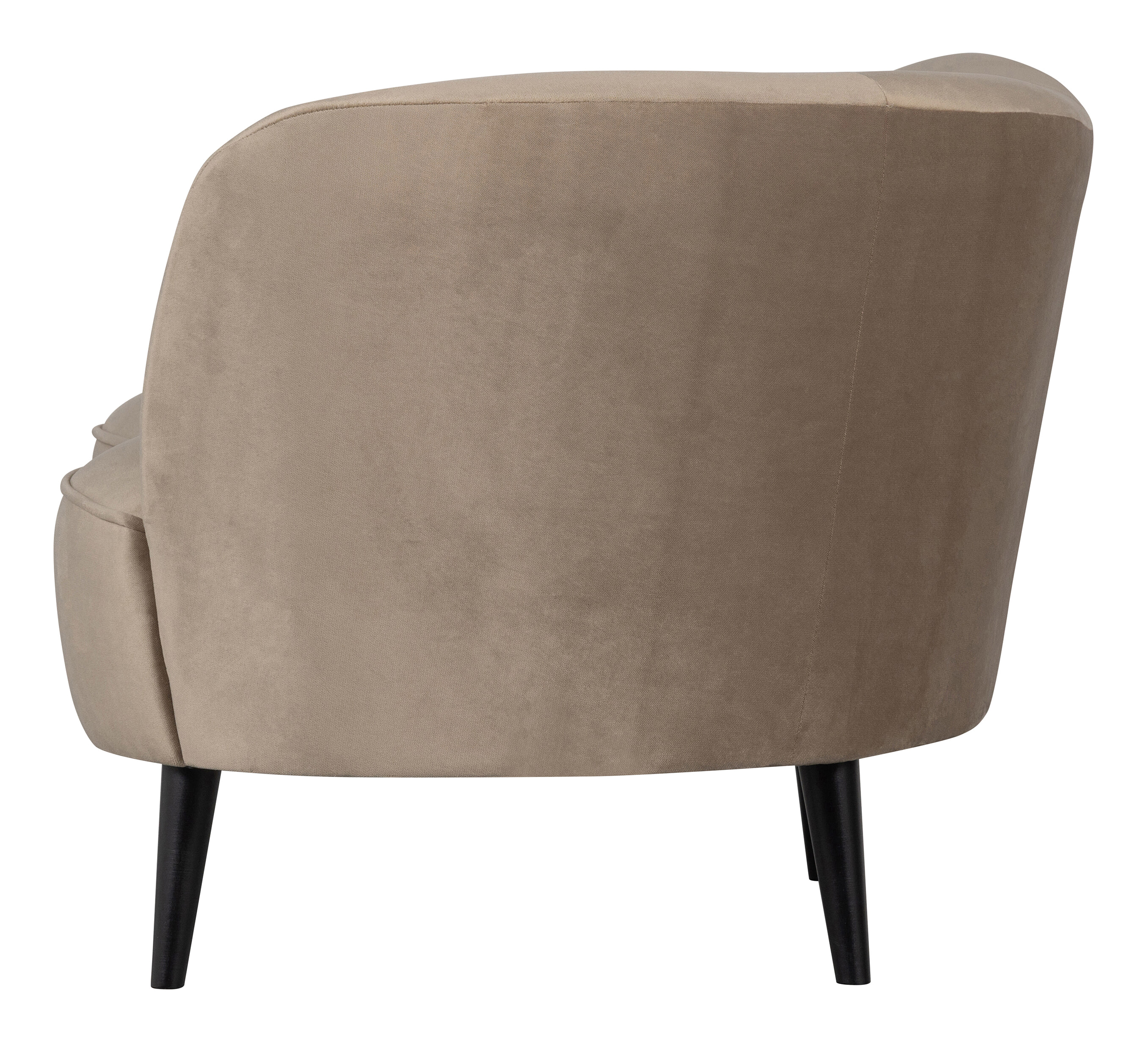 WOOOD Lounge Fauteuil 'Sara' Rechts, Velvet, kleur Khaki