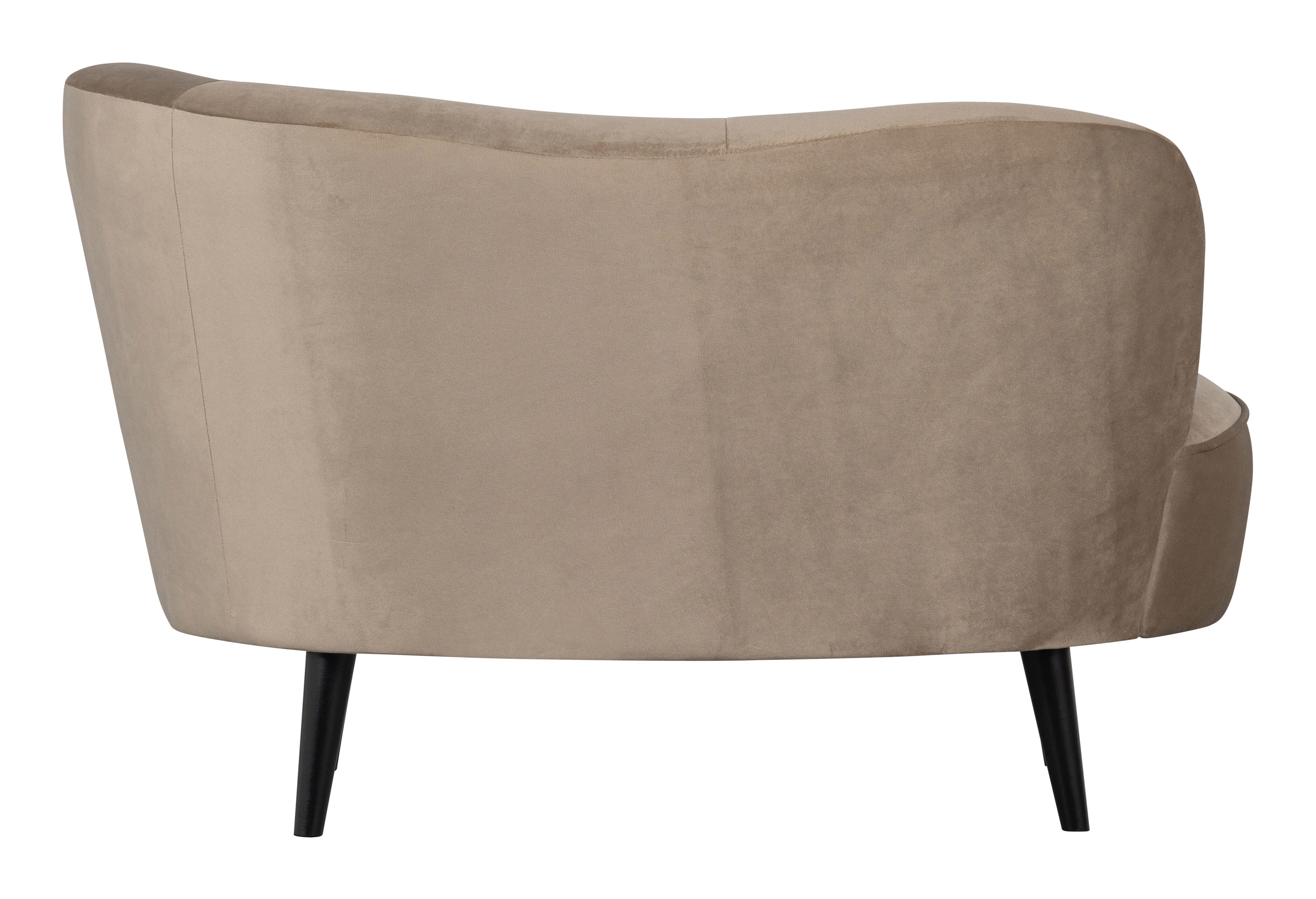 WOOOD Lounge Fauteuil 'Sara' Rechts, Velvet, kleur Khaki