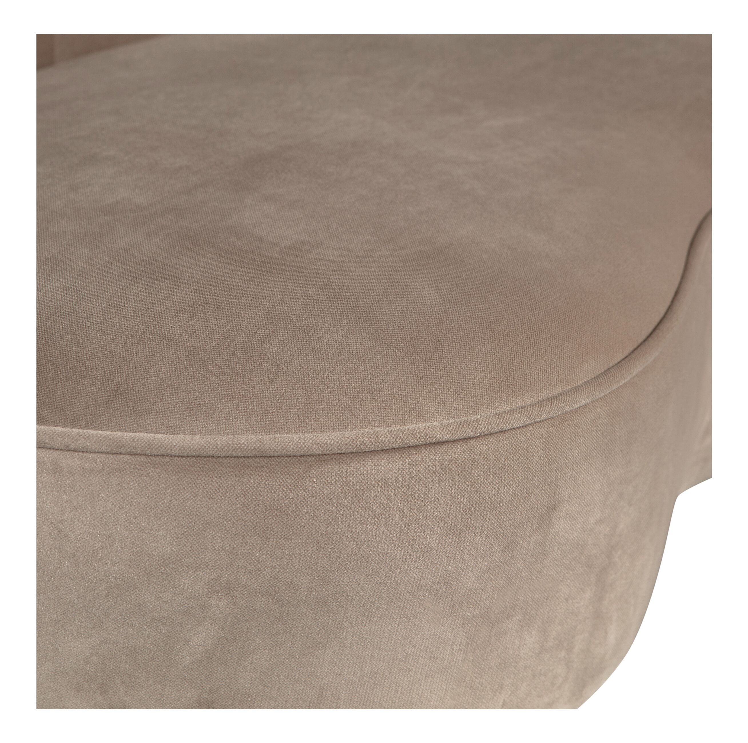 WOOOD Lounge Fauteuil 'Sara' Rechts, Velvet, kleur Khaki