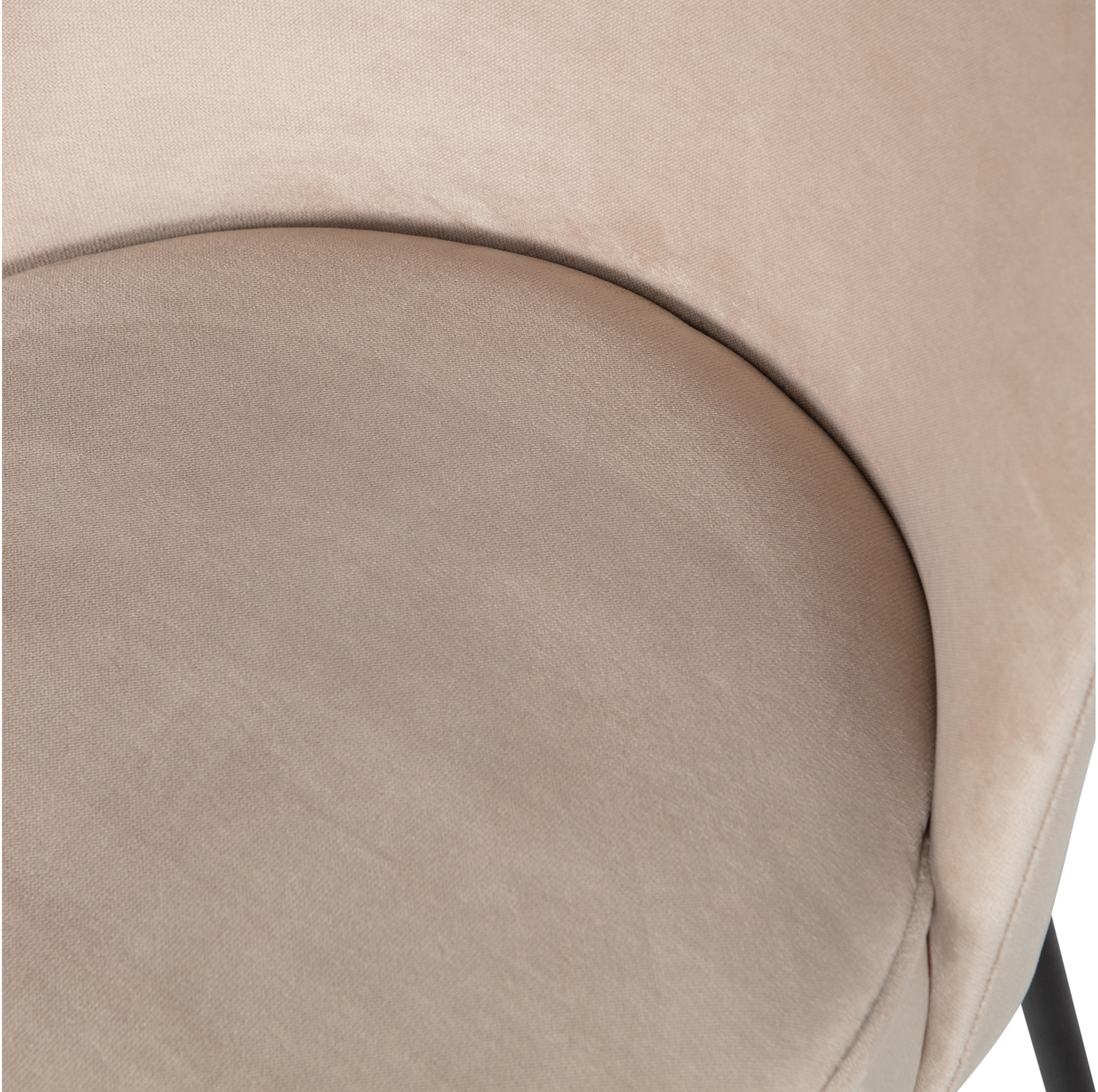 WOOOD Eetkamerstoel 'Vogue' Velvet, kleur Khaki