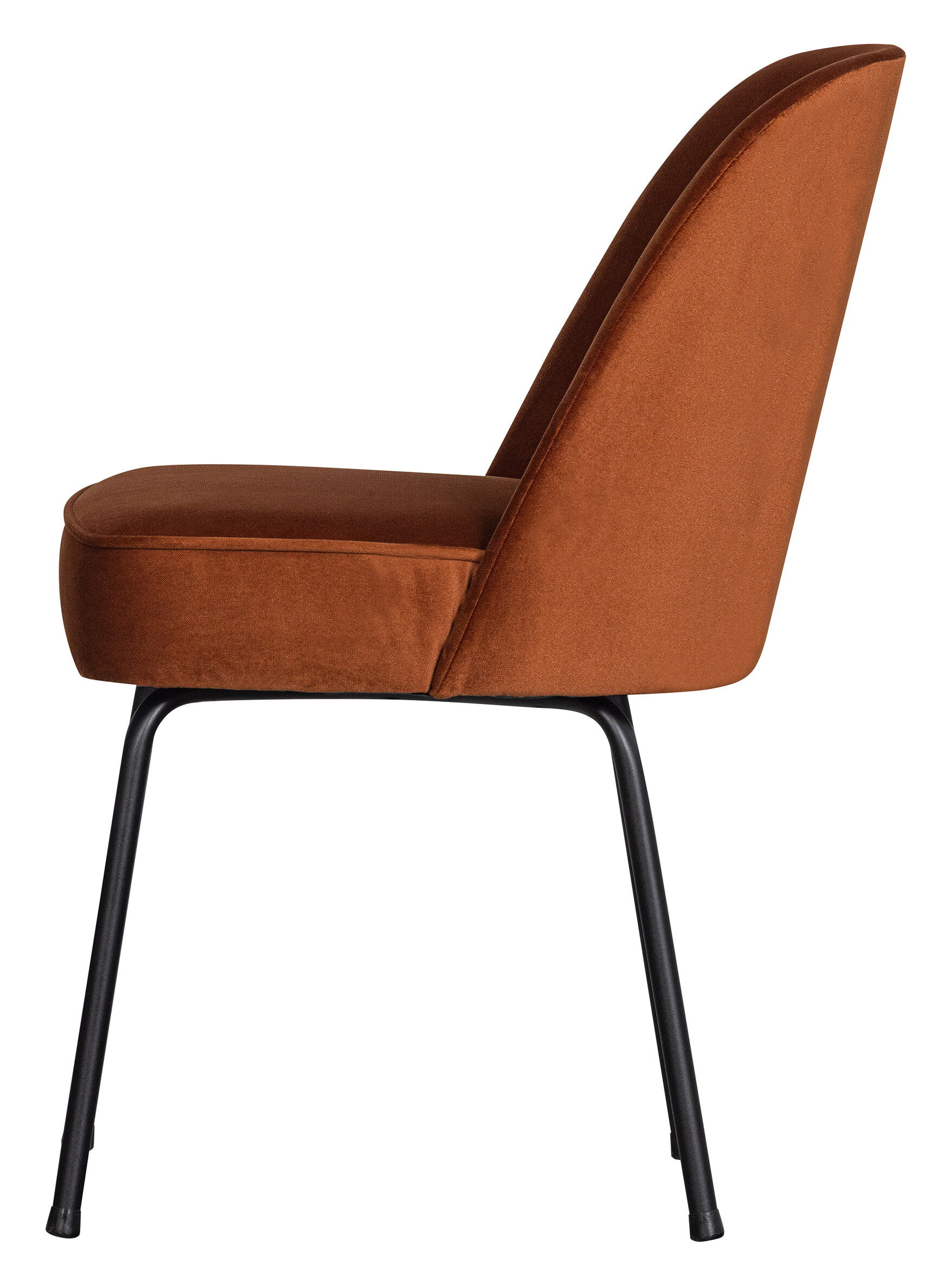 WOOOD Eetkamerstoel 'Vogue' Velvet, kleur Roestbruin