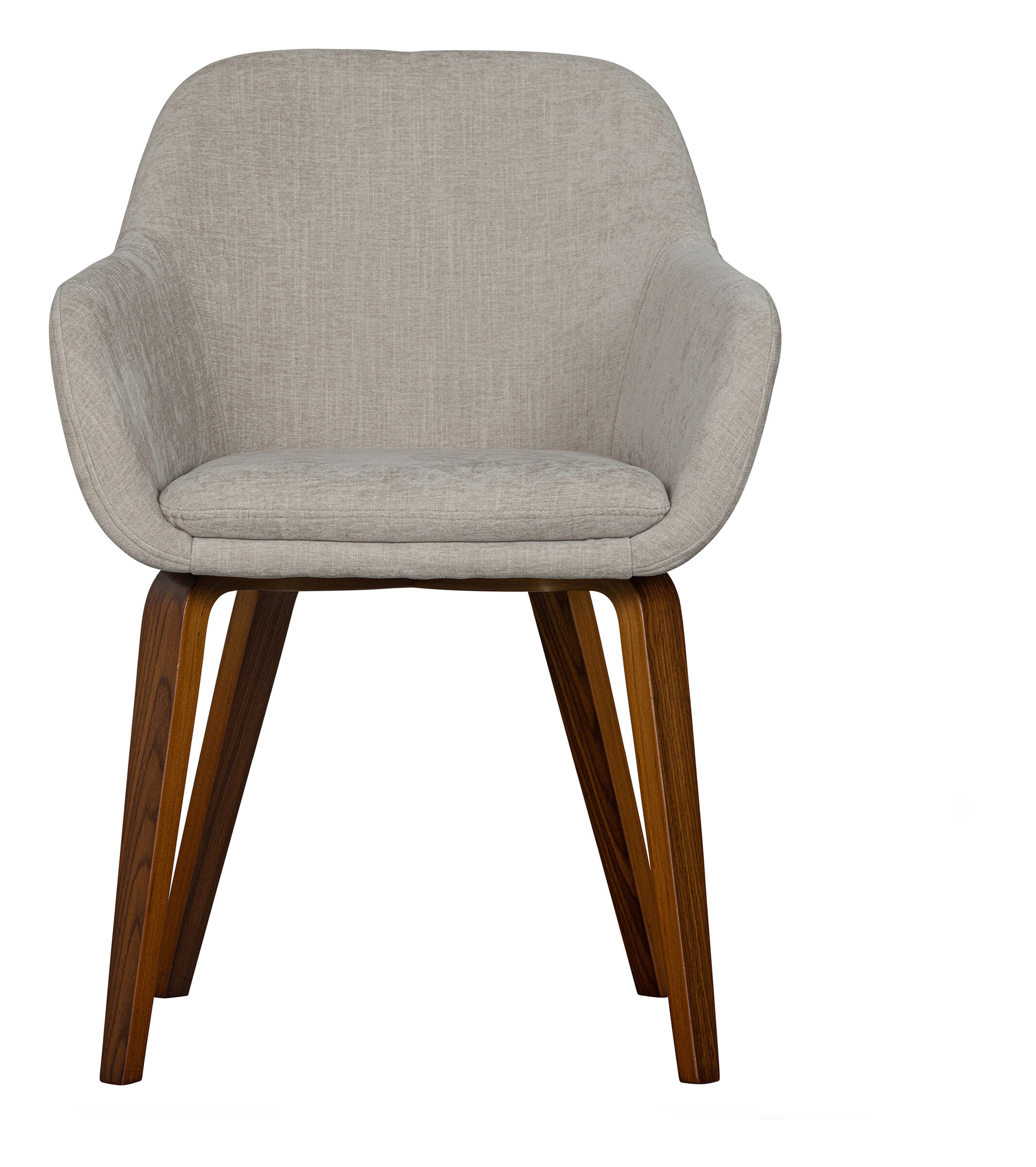 vtwonen Eetkamerstoel 'Base' Velvet, kleur Zand