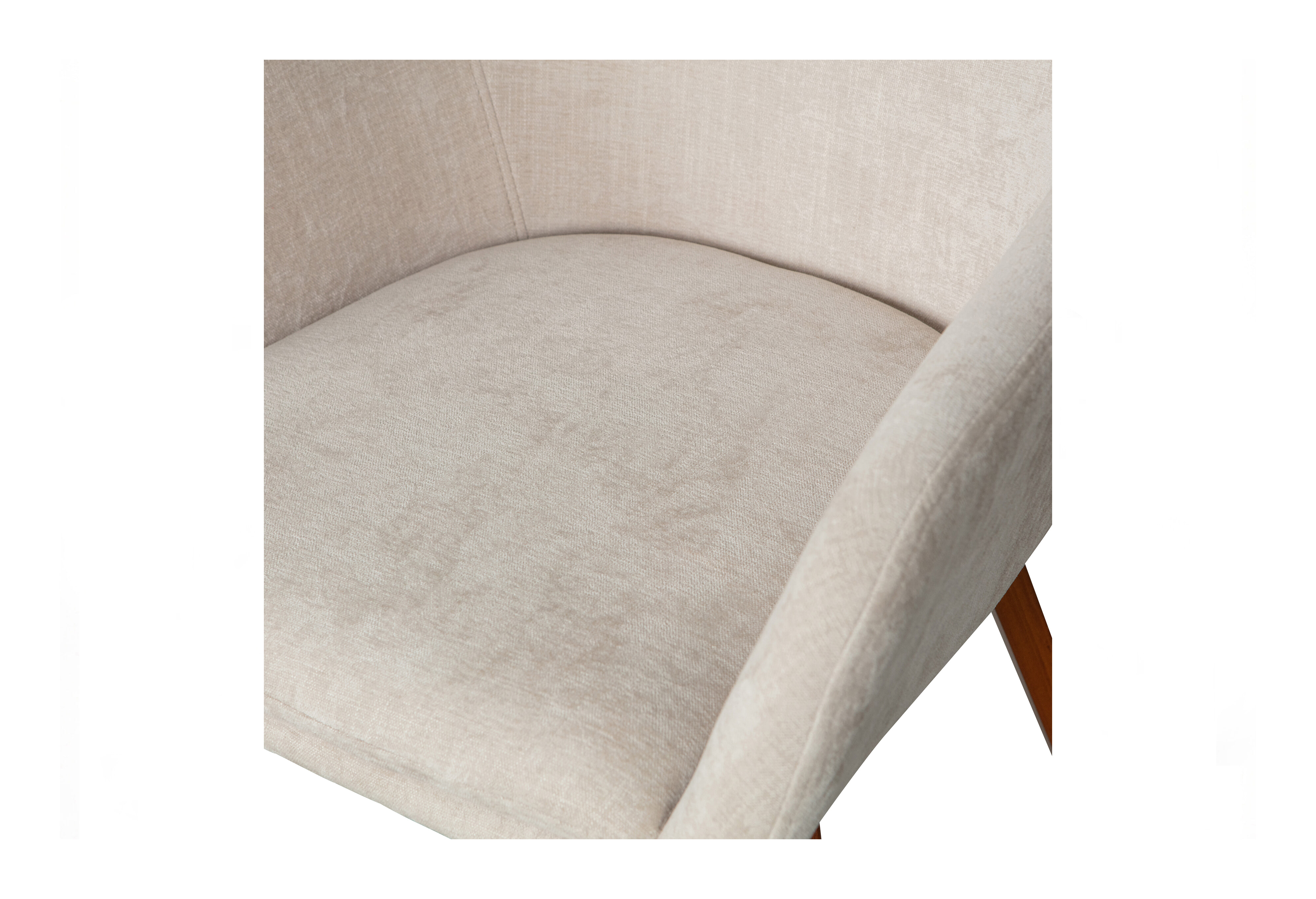 vtwonen Eetkamerstoel 'Base' Velvet, kleur Zand