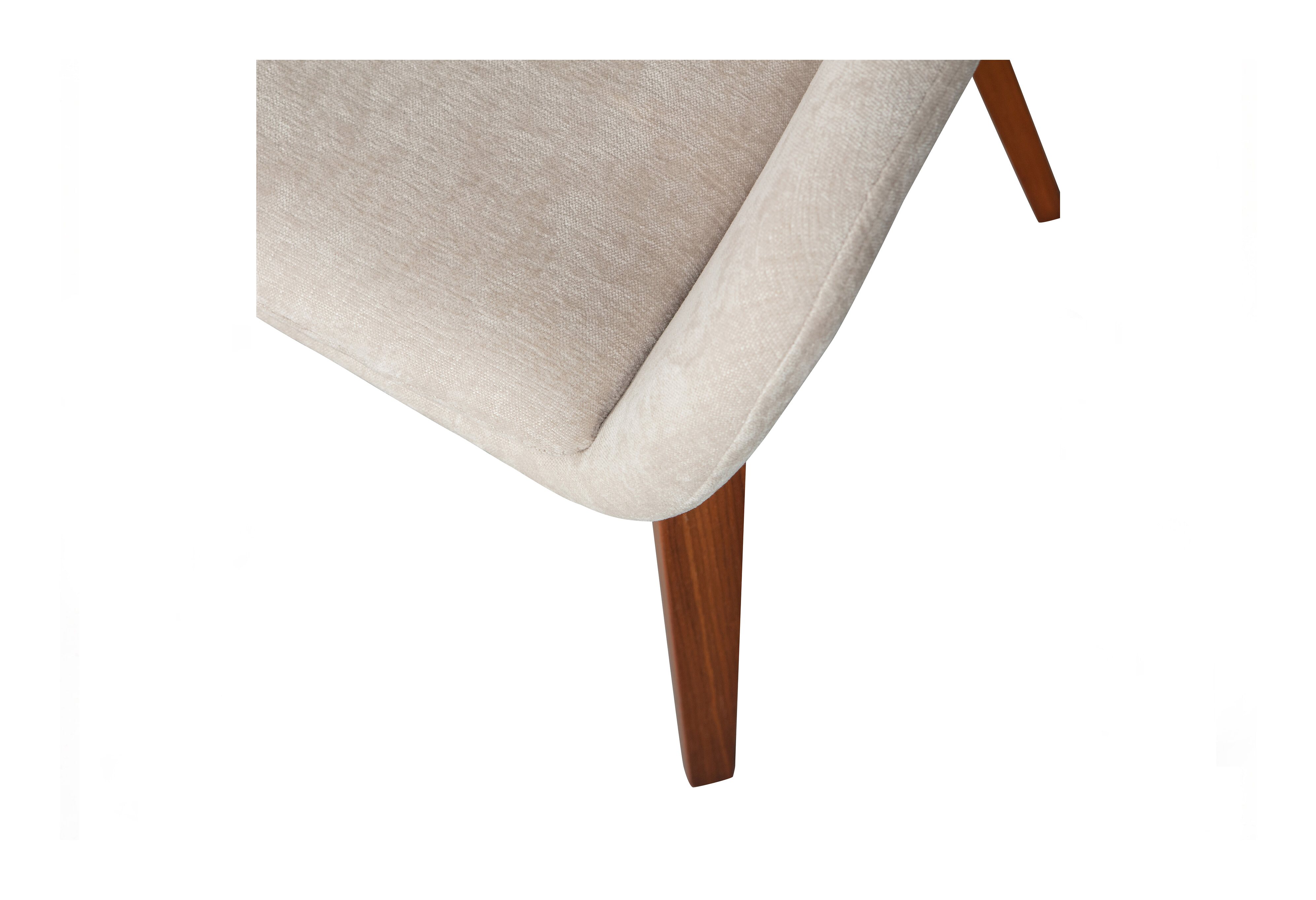 vtwonen Eetkamerstoel 'Base' Velvet, kleur Zand