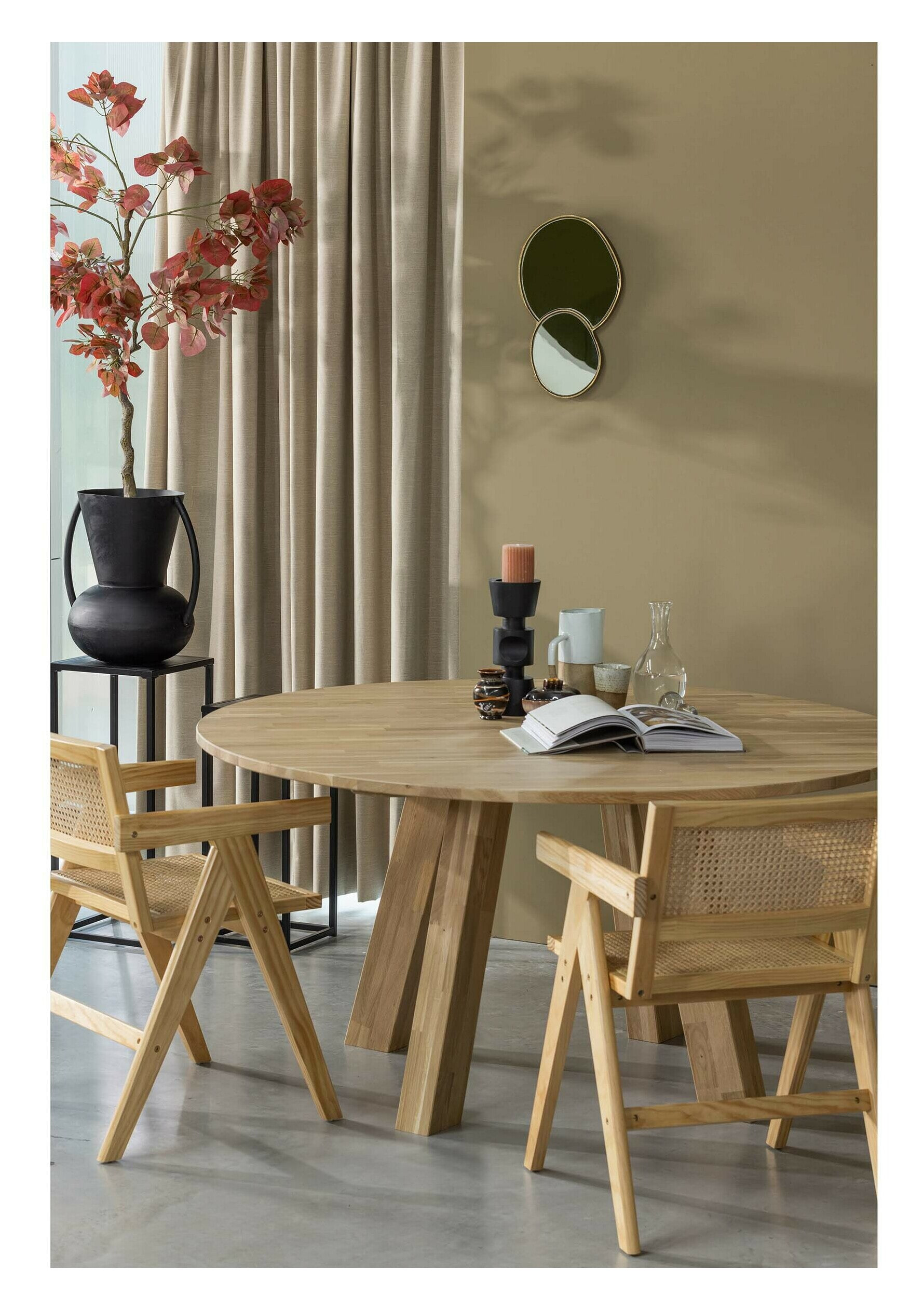 WOOOD Ronde Eettafel 'Rhonda' Eikenhout, 150cm
