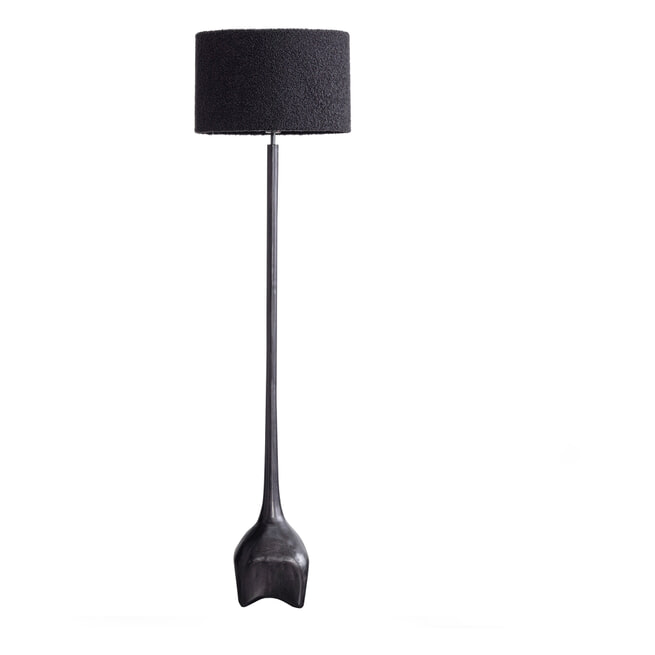 WOOOD Exclusive Vloerlamp 'Foss' 129cm, kleur Antique Zwart (excl. kap)