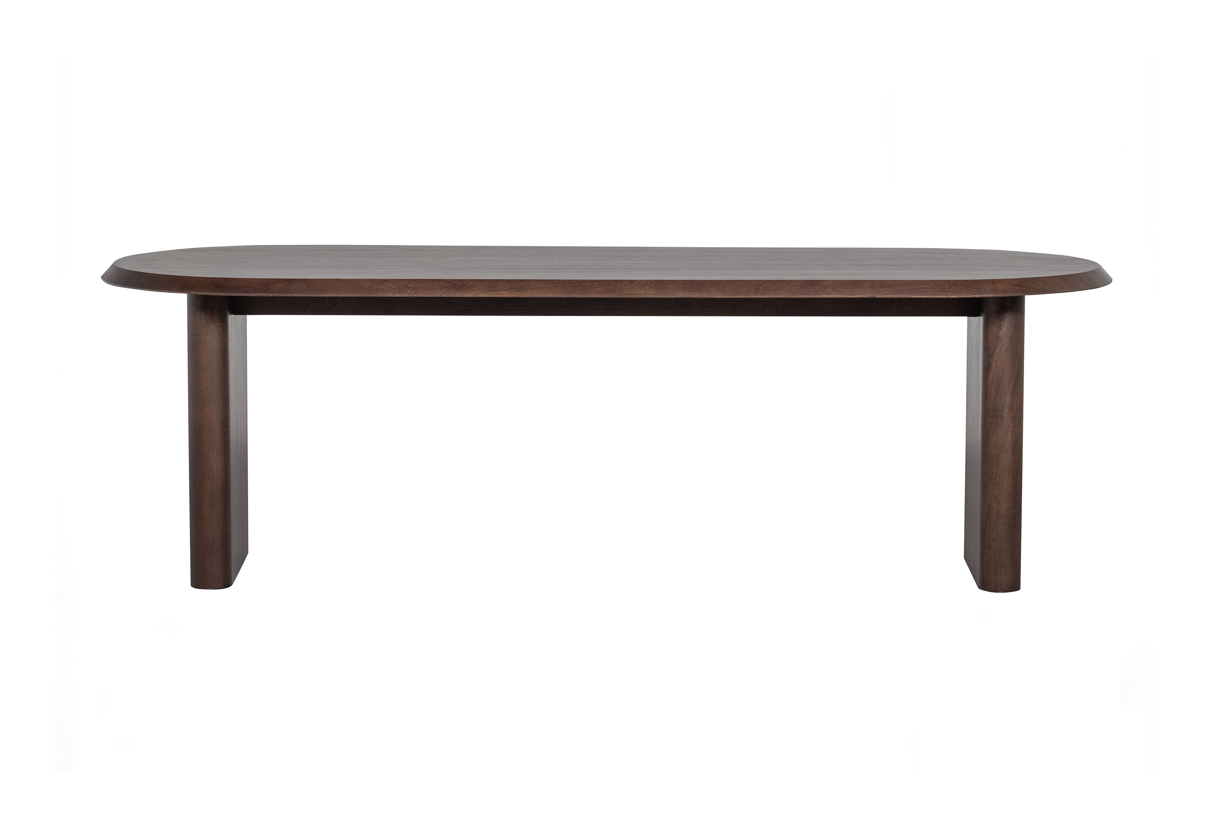 vtwonen Ovale Eettafel 'Ellips' Mangohout, 240 x 90cm, kleur walnoot