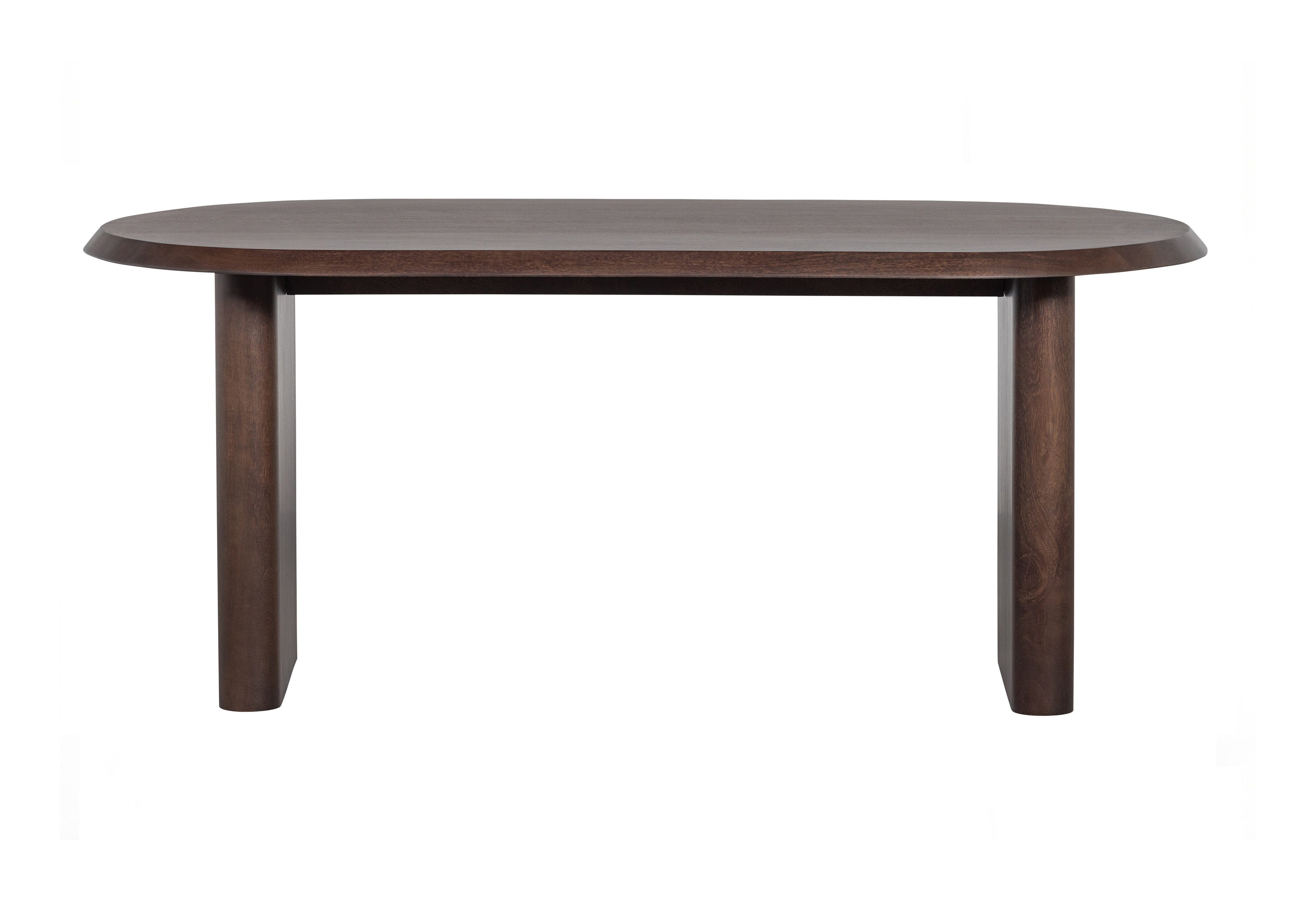 vtwonen Ovale Eettafel 'Ellips' Mangohout, 180 x 90cm, kleur walnoot