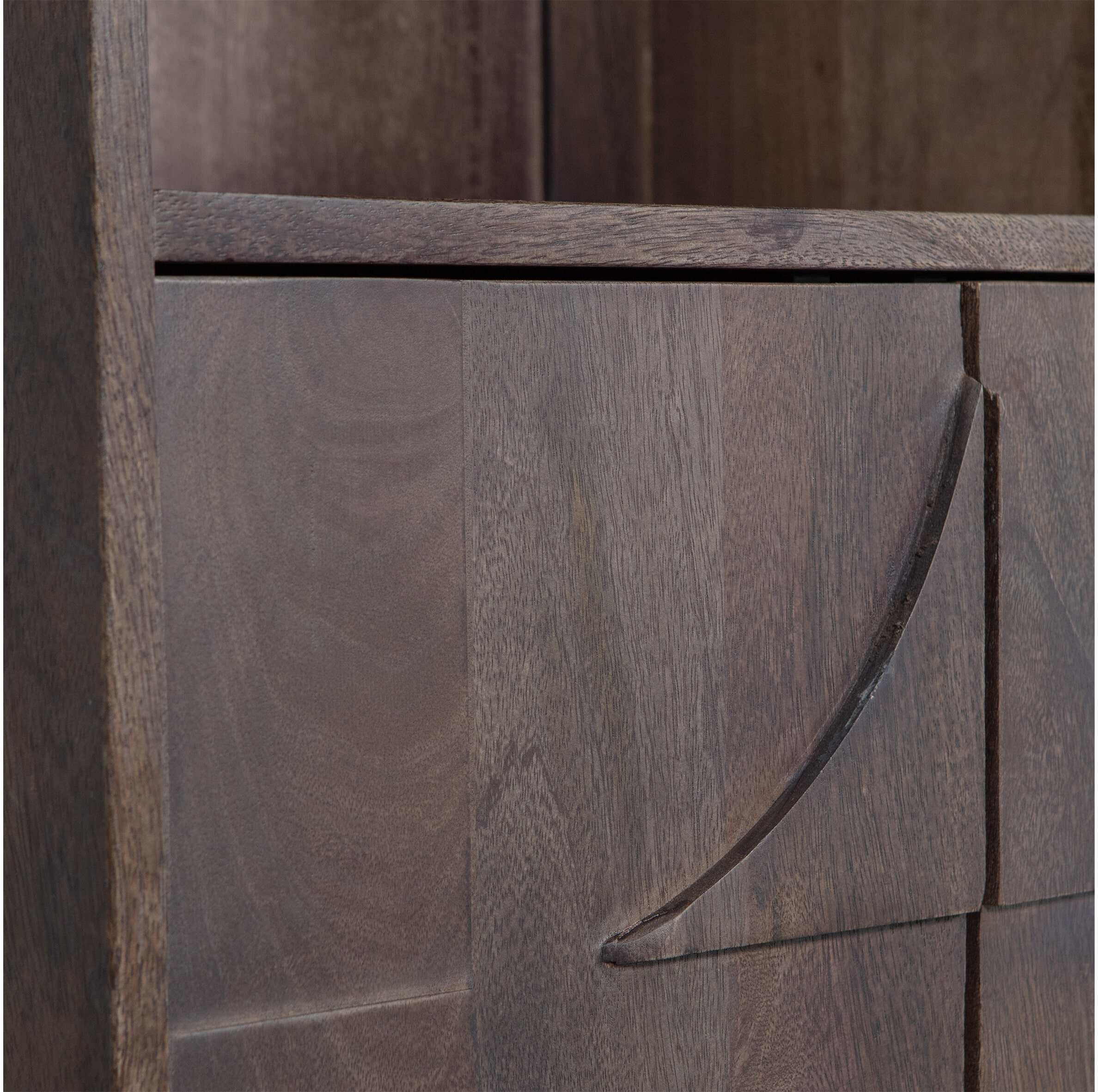 WOOOD Opbergkast 'Draw' Mangohout, 200 x 60cm, kleur Walnoot
