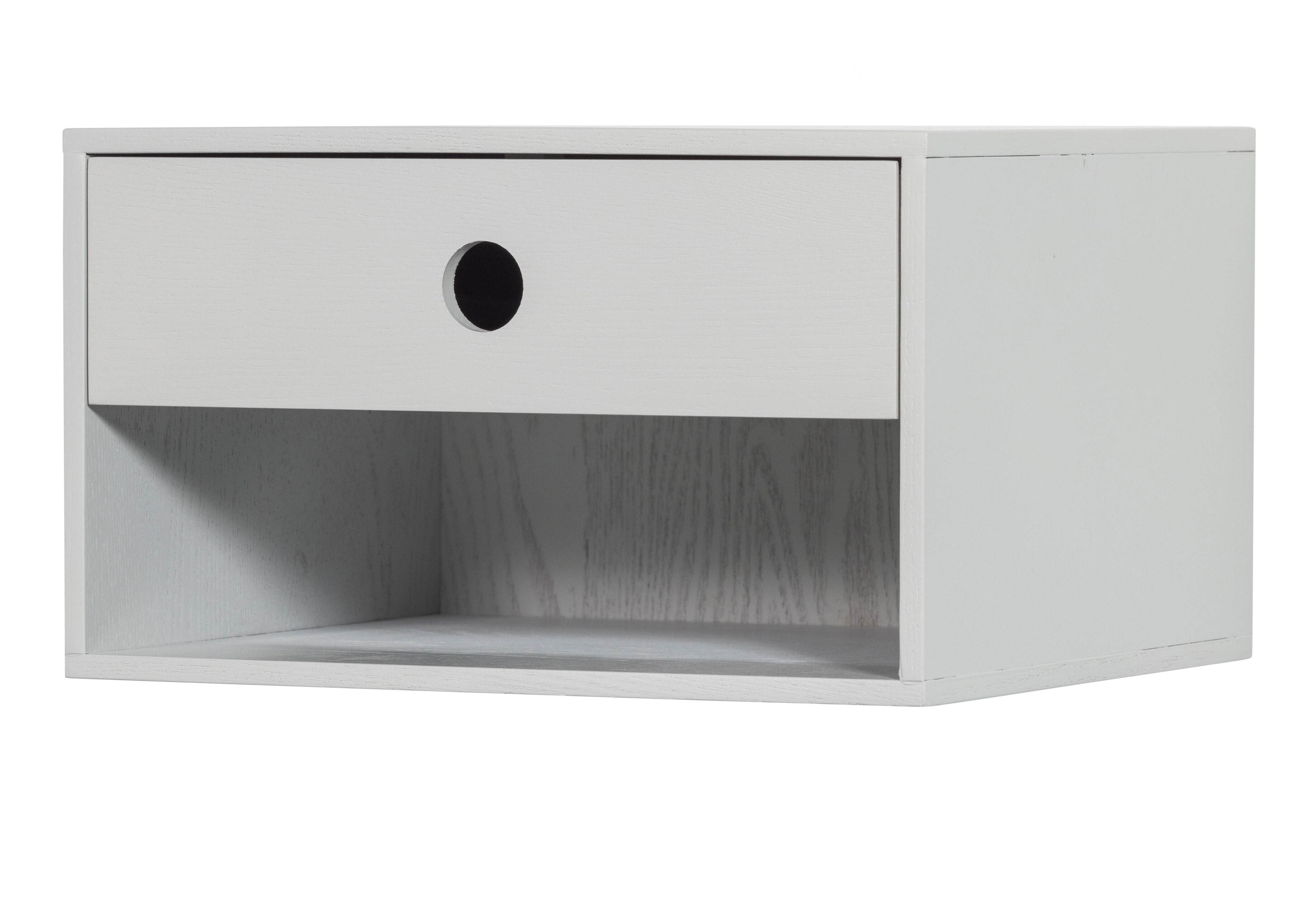 WOOOD Zwevend Nachtkastje 'Nancy' Met 1 lade, kleur Mist