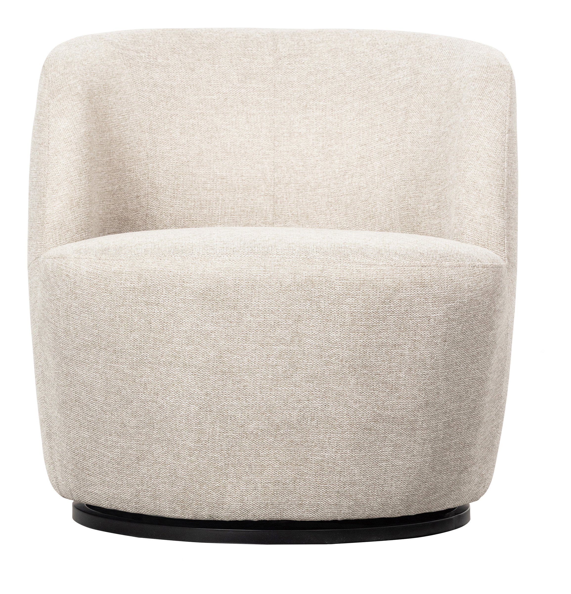 WOOOD Draaifauteuil 'Serra' Woven, kleur Off White