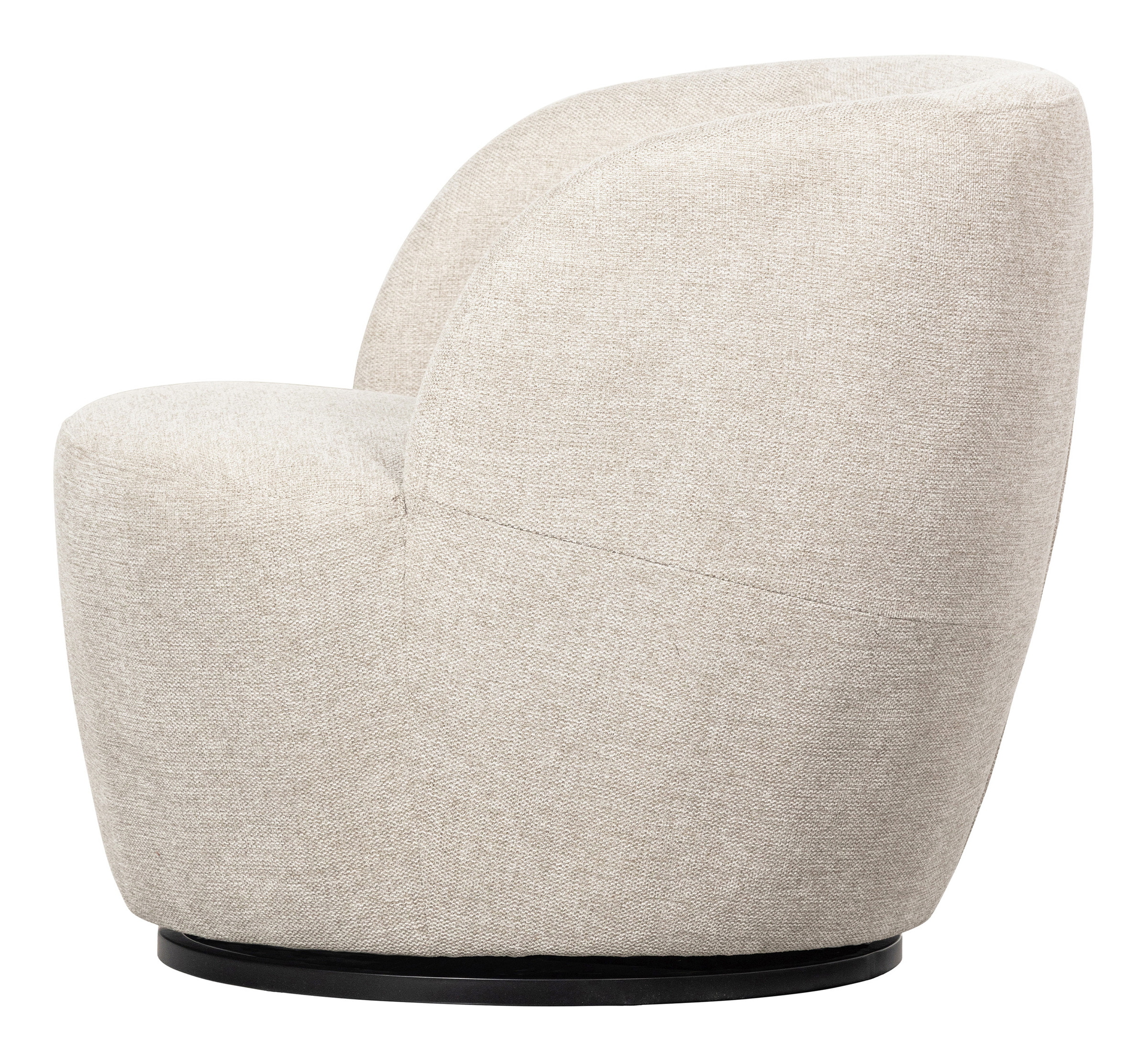 WOOOD Draaifauteuil 'Serra' Woven, kleur Off White