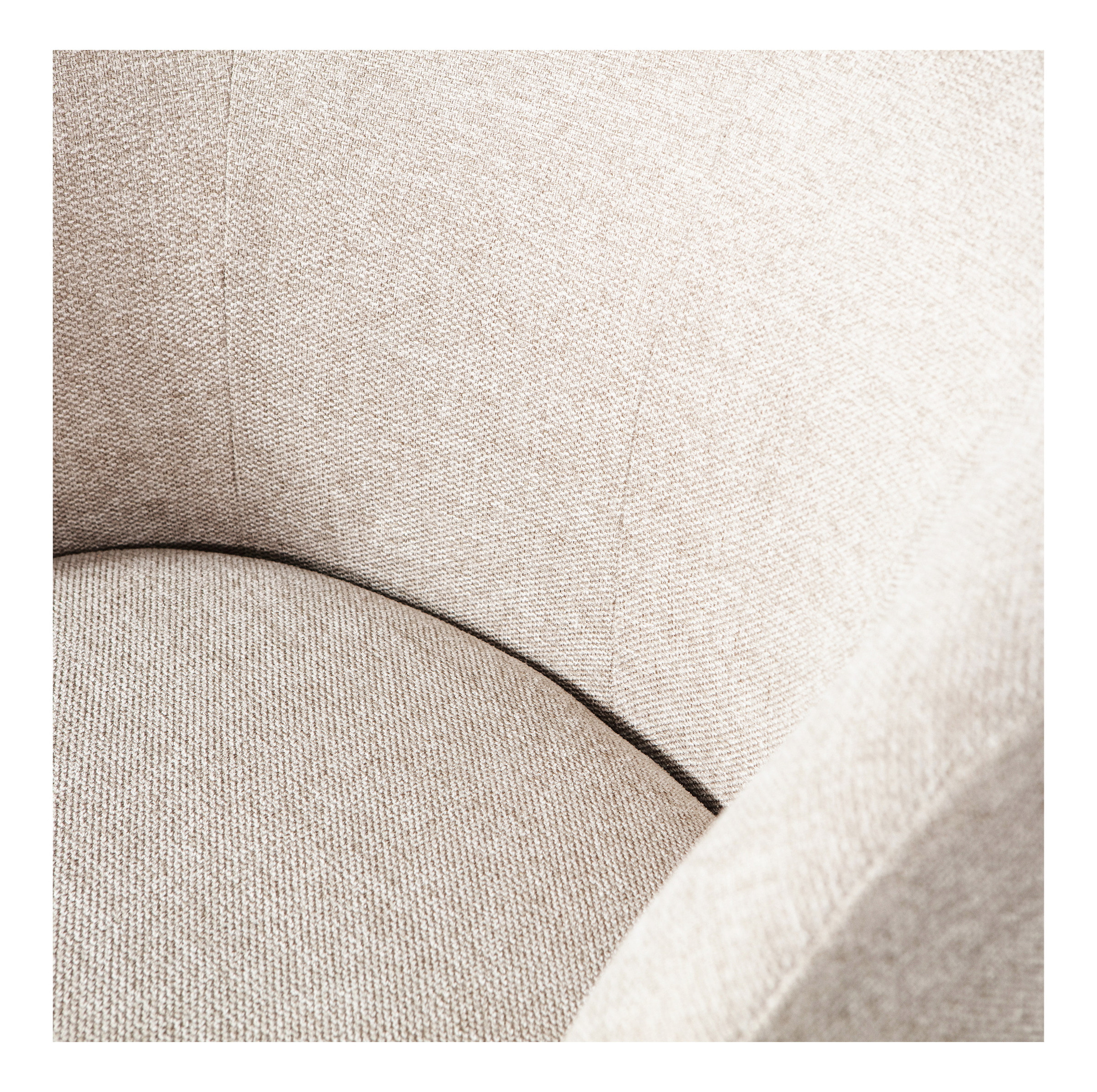WOOOD Draaifauteuil 'Serra' Woven, kleur Off White