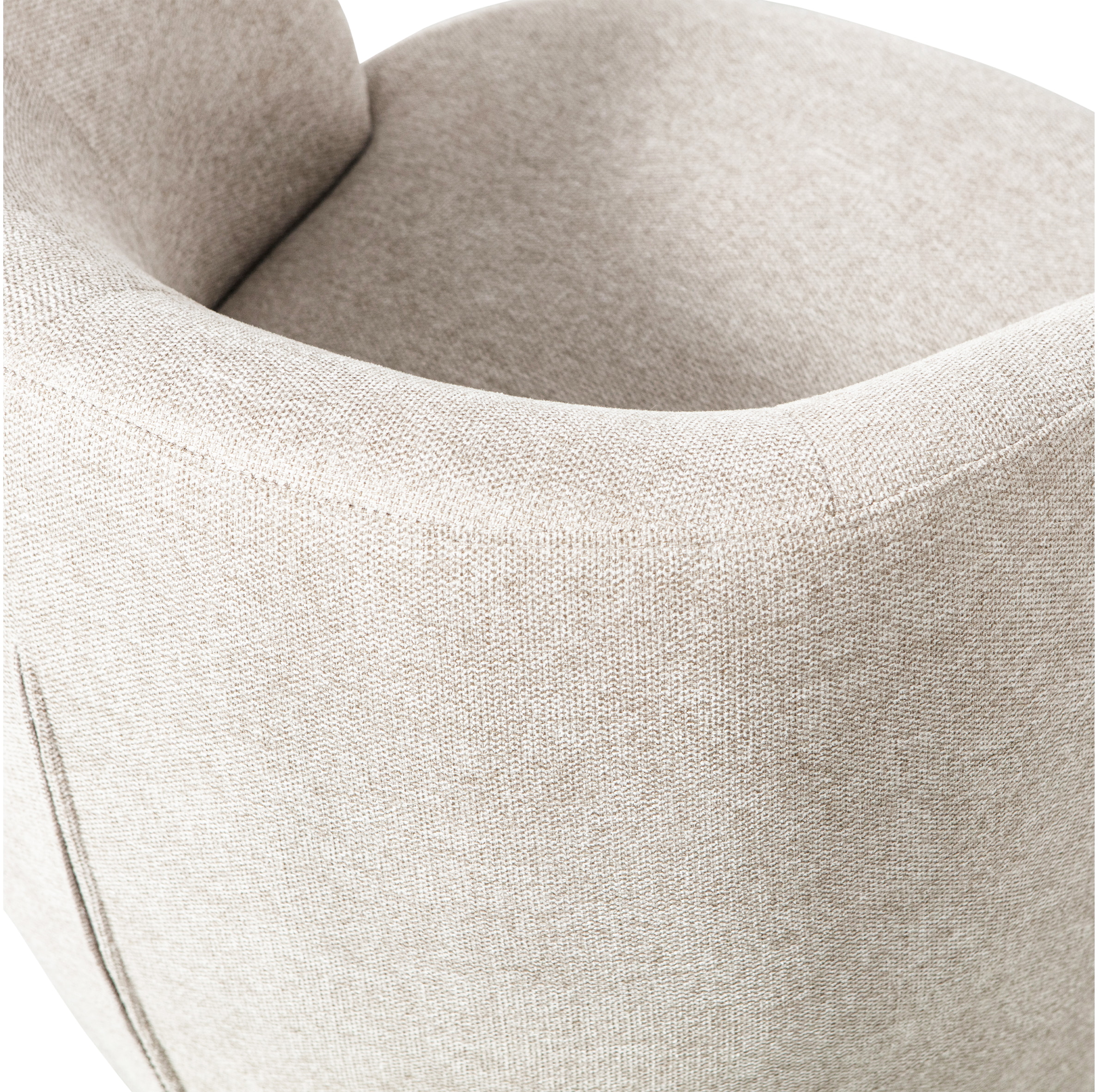 WOOOD Draaifauteuil 'Serra' Woven, kleur Off White
