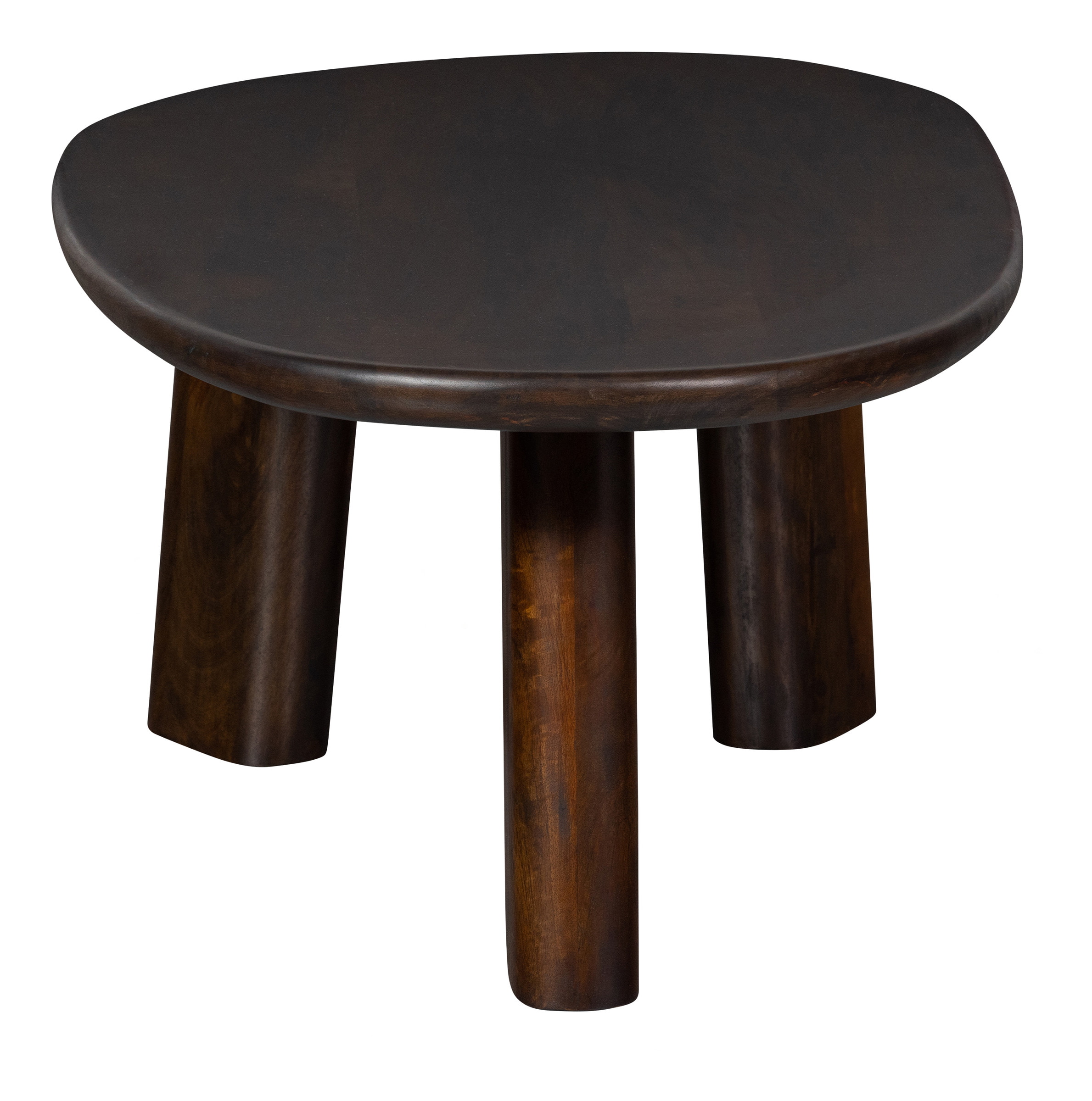 WOOOD Organische Salontafel 'Roundly' Mangohout, 110 x 60cm, kleur Walnoot