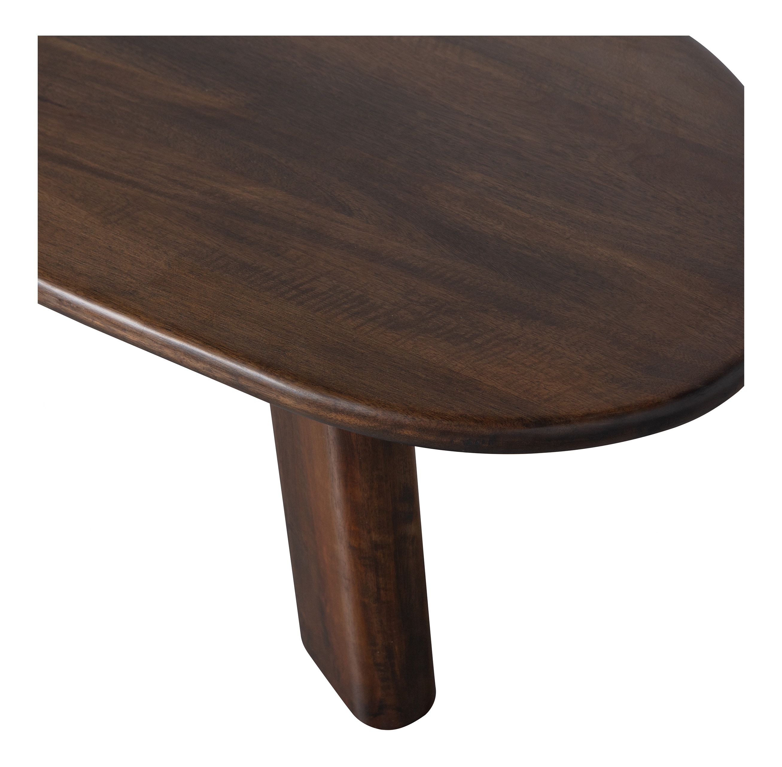 WOOOD Organische Salontafel 'Roundly' Mangohout, 110 x 60cm, kleur Walnoot