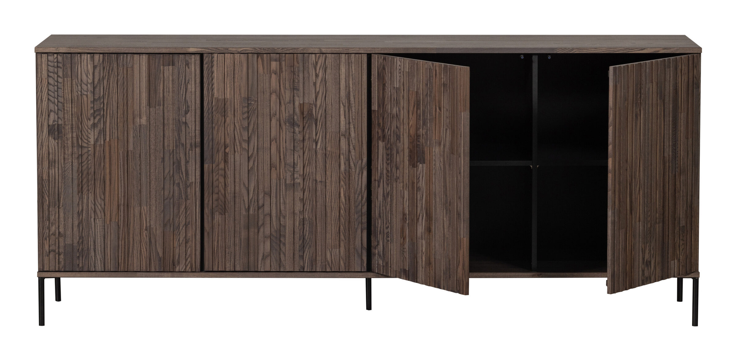 WOOOD Dressoir 'New Gravure' Essenhout, 200cm, kleur Espresso