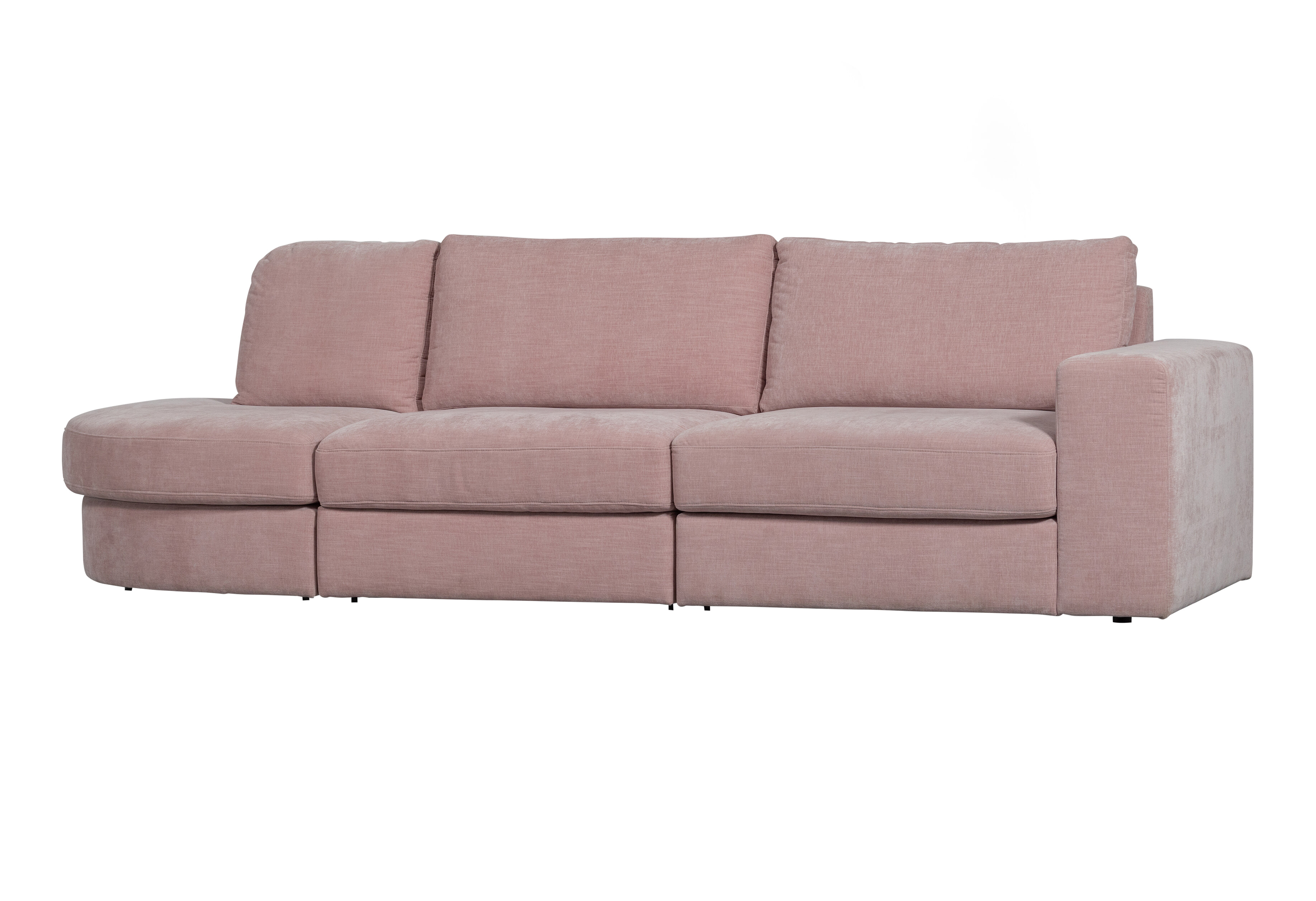 vtwonen 2,5-zits Bank 'Family' Ronding Links, Woven, kleur Roze