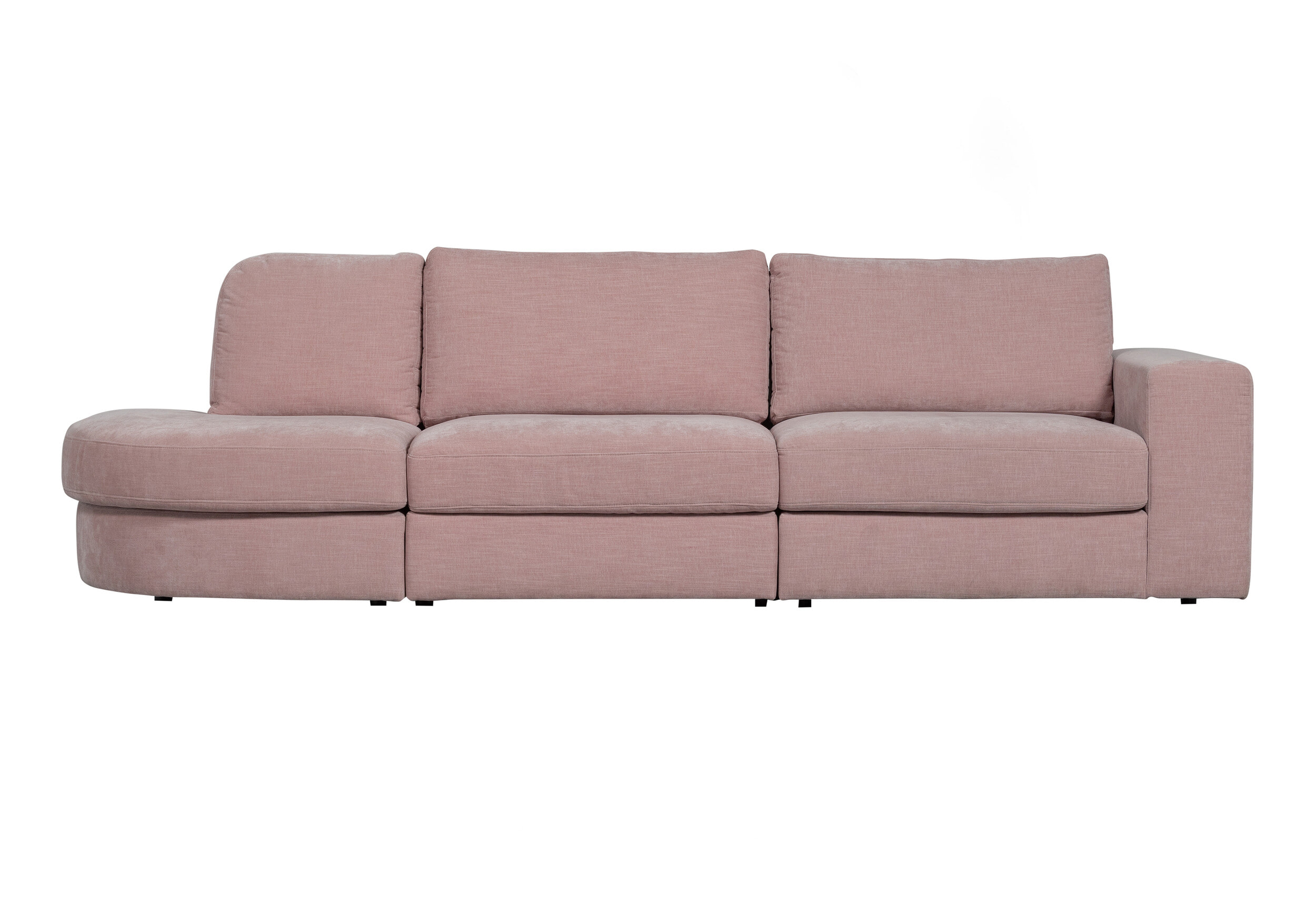 vtwonen 2,5-zits Bank 'Family' Ronding Links, Woven, kleur Roze