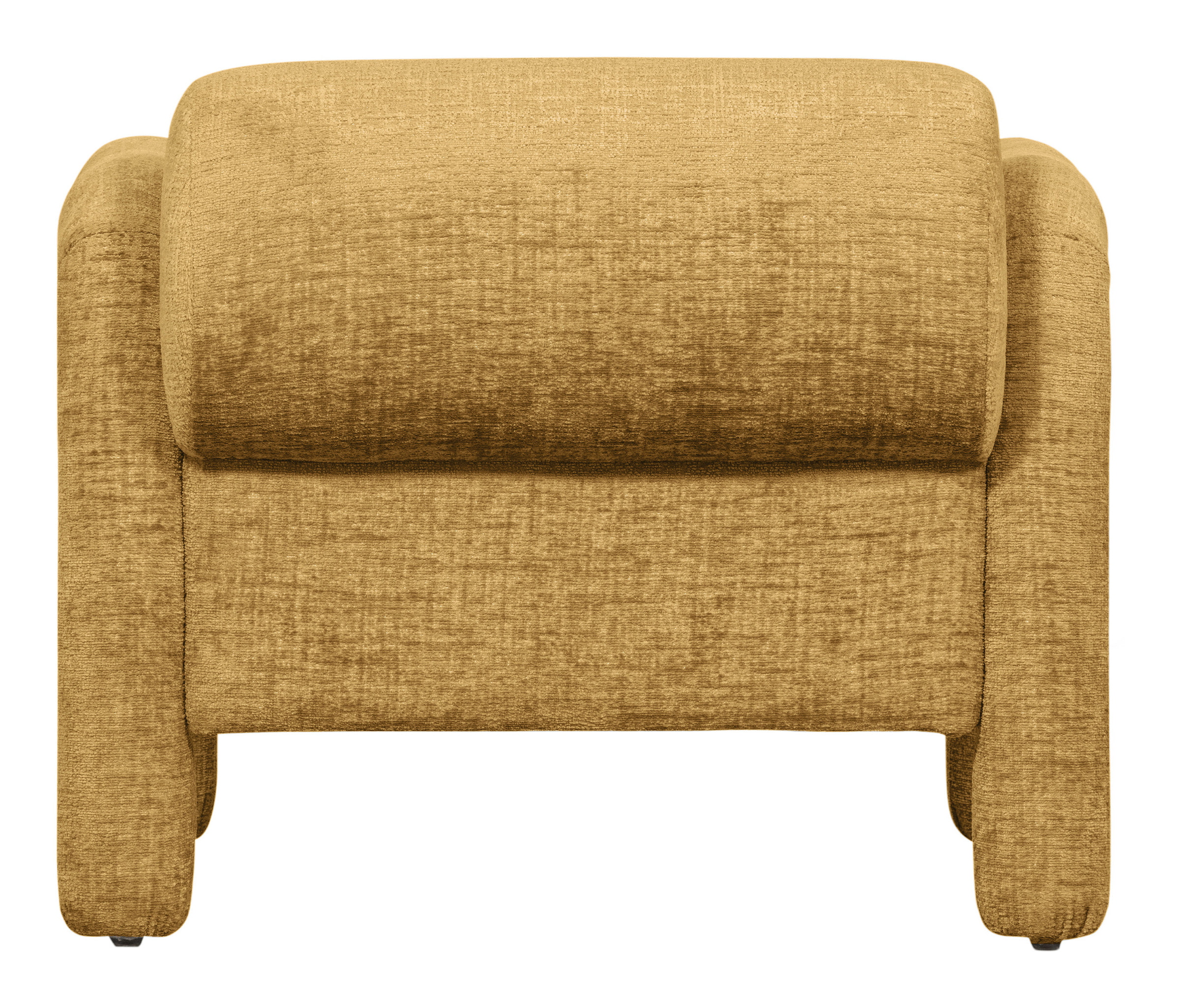 WOOOD Fauteuil 'Lenny' Structure Velvet, kleur Goudgeel