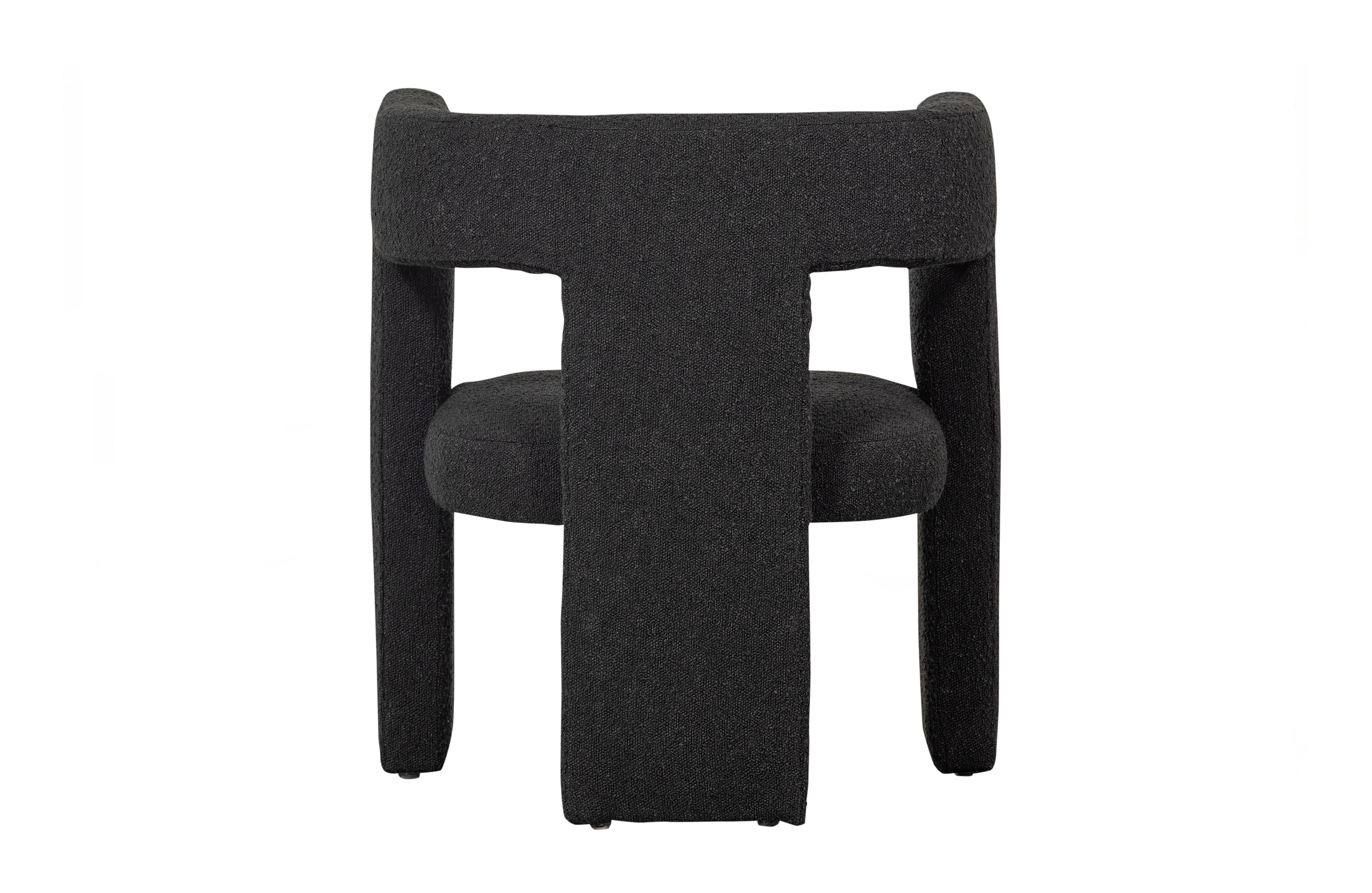WOOOD Fauteuil 'Tiwa' Bouclé, kleur Donkergrijs