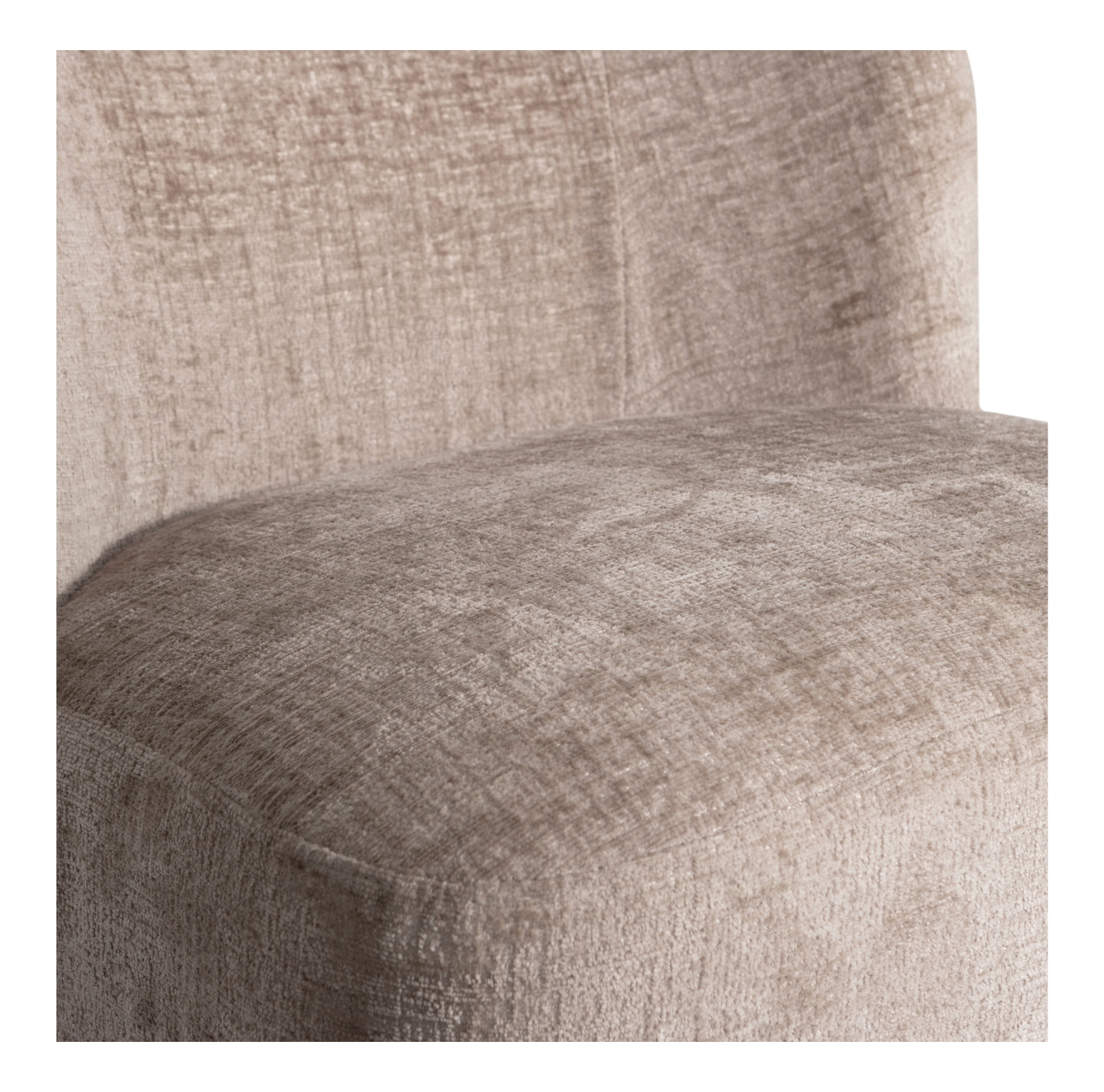 WOOOD Draaifauteuil 'Atty' Structure Velvet, kleur Zand