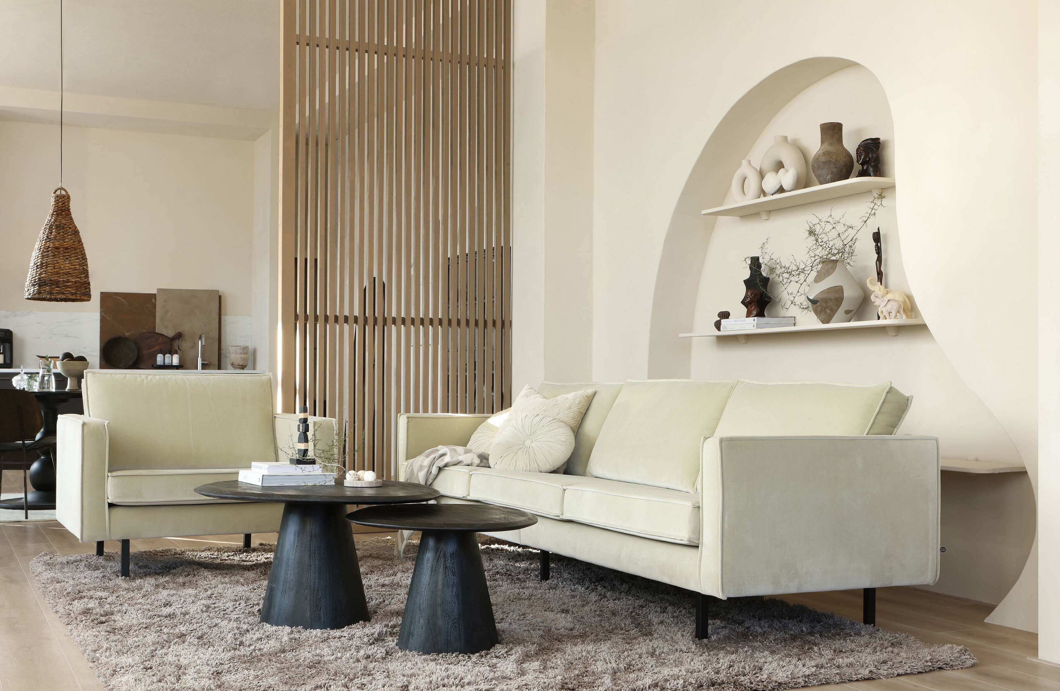 WOOOD Organische Salontafel 'Posture' Mangohout, 120 x 80cm, kleur Zwart