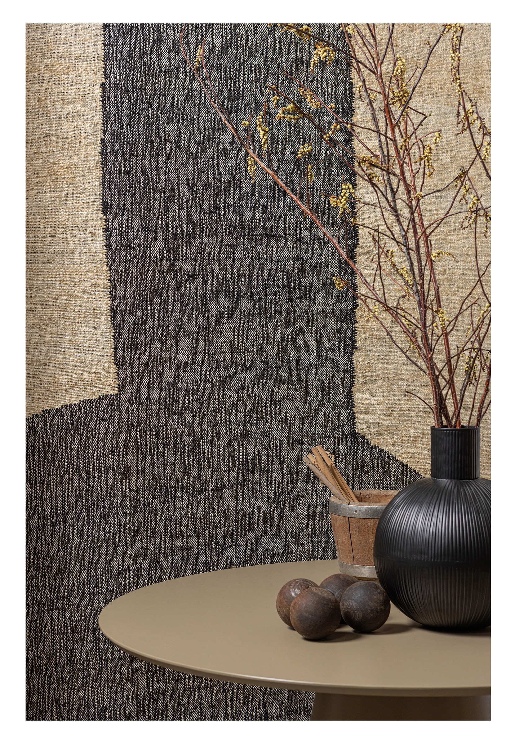 WOOOD Ronde Eettafel 'Jorre' 120cm, kleur Military Brown