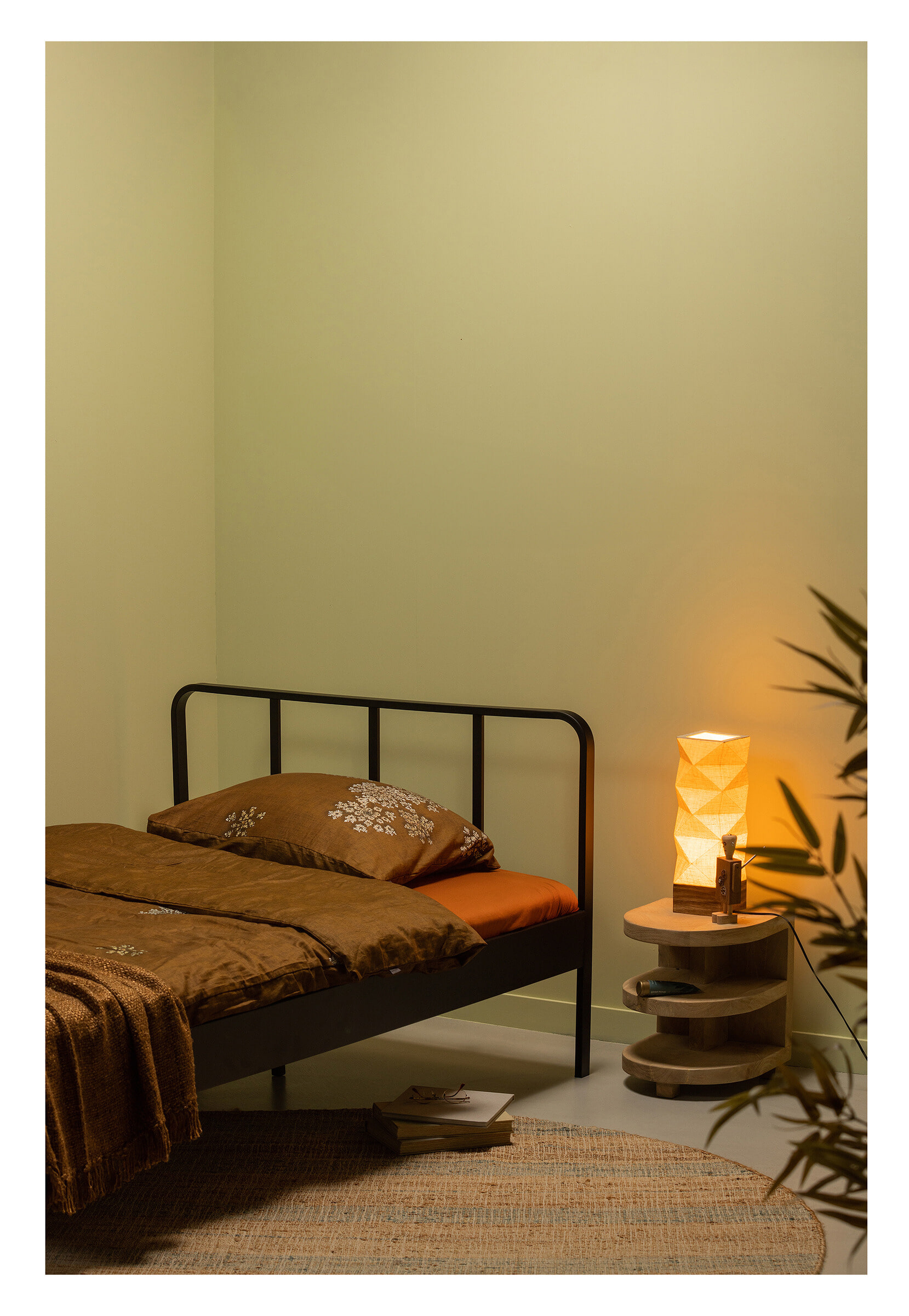 WOOOD Bed 'Mees' Staal, 120 x 200cm, kleur Zwart
