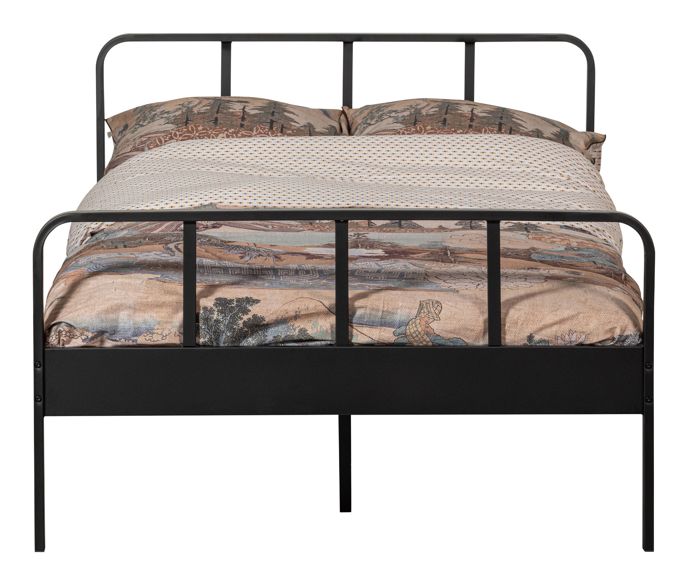 WOOOD Bed 'Mees' Staal, 120 x 200cm, kleur Zwart