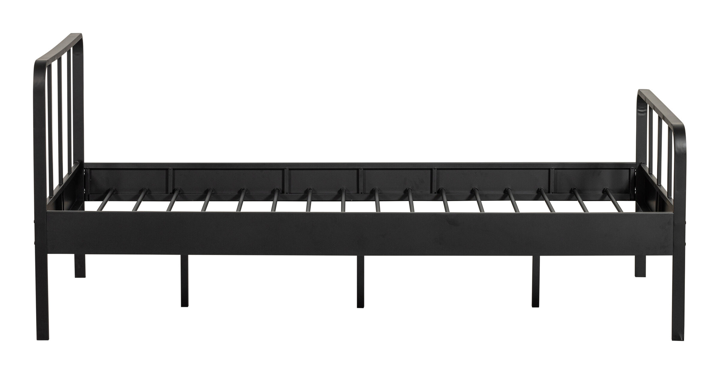 WOOOD Bed 'Mees' Staal, 120 x 200cm, kleur Zwart