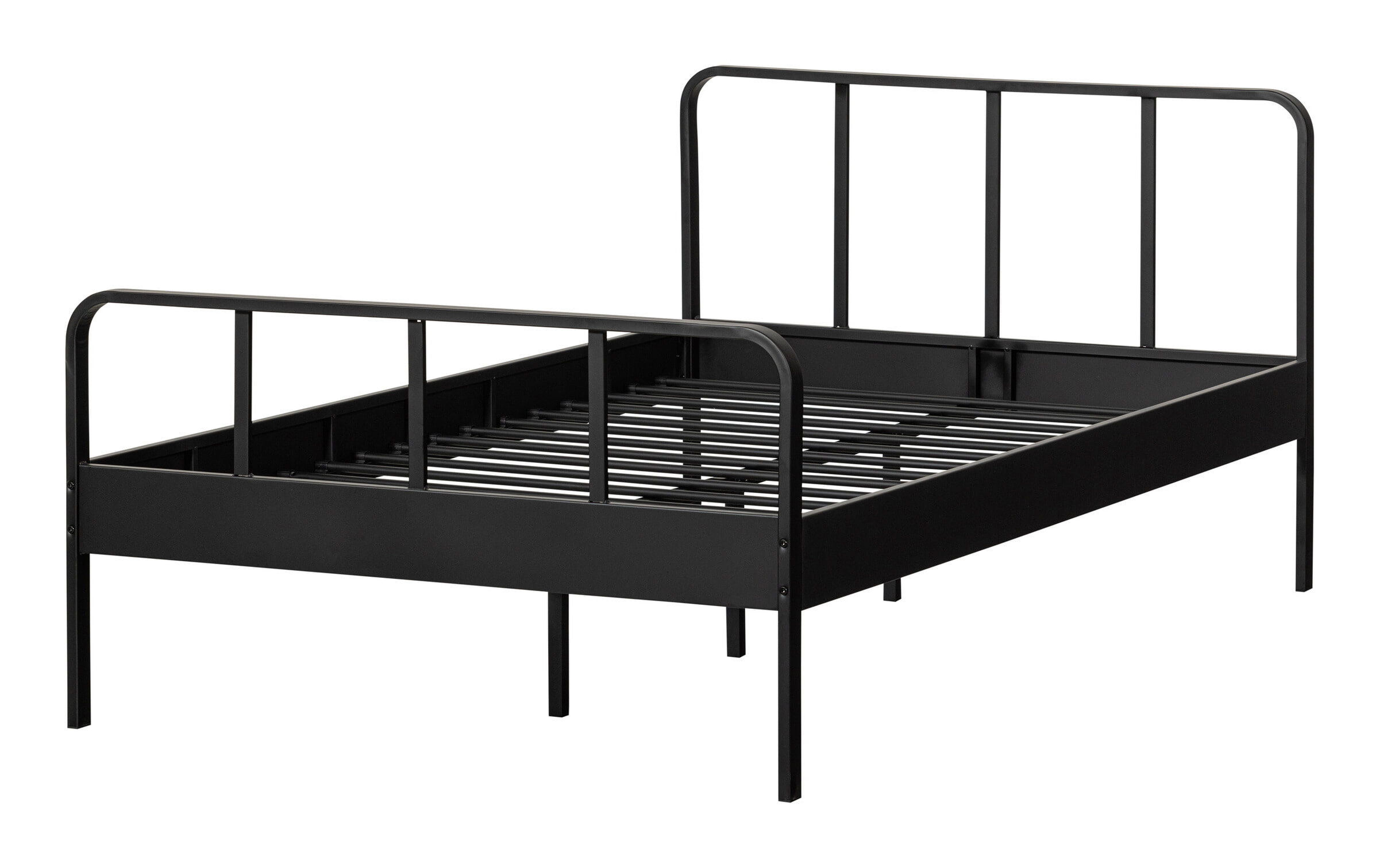 WOOOD Bed 'Mees' Staal, 120 x 200cm, kleur Zwart