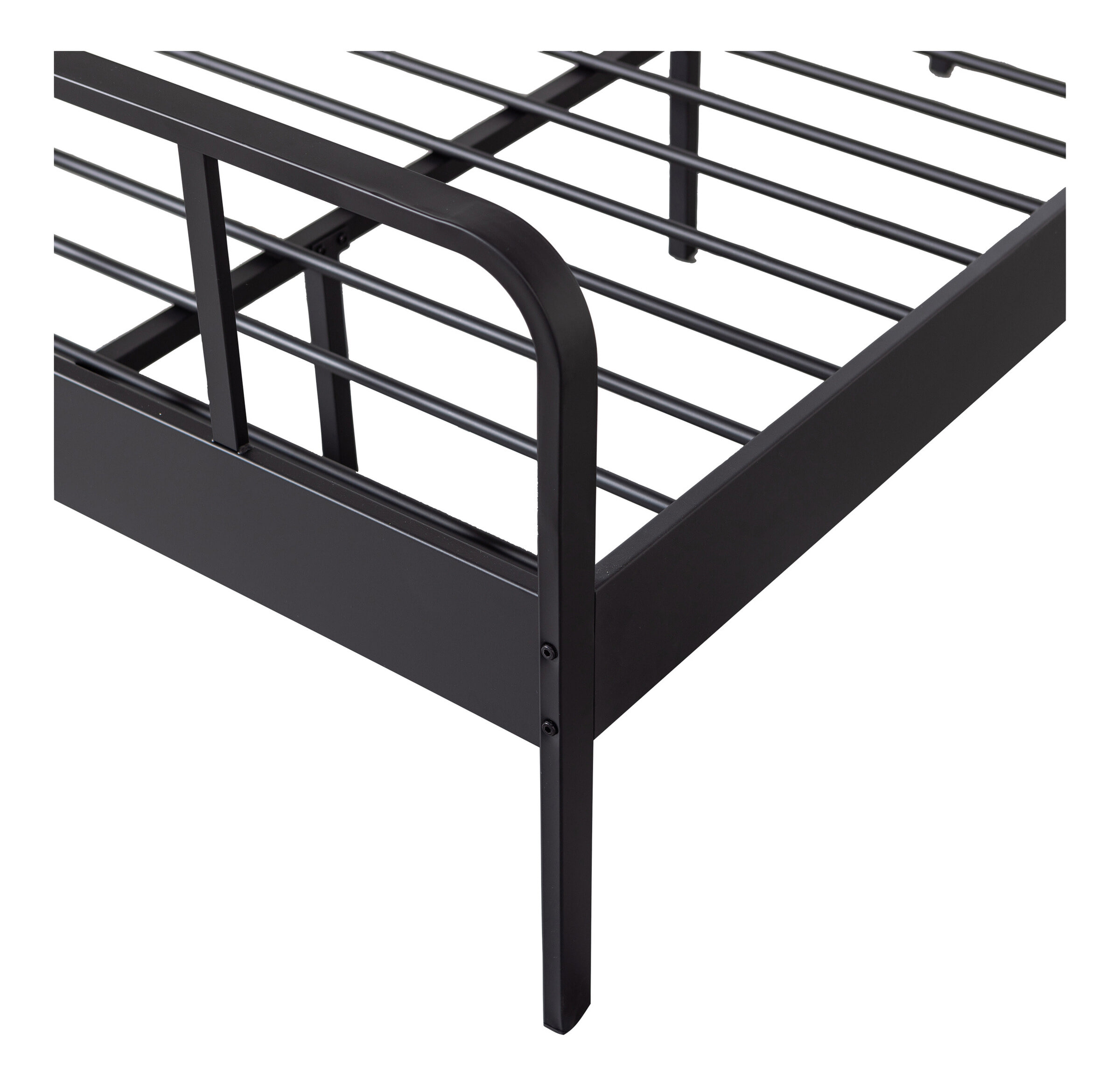 WOOOD Bed 'Mees' Staal, 120 x 200cm, kleur Zwart