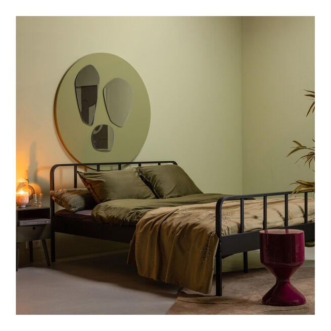 WOOOD Bed Staal, 160 x 200cm, kleur Zwart - 373958-Z Sohome