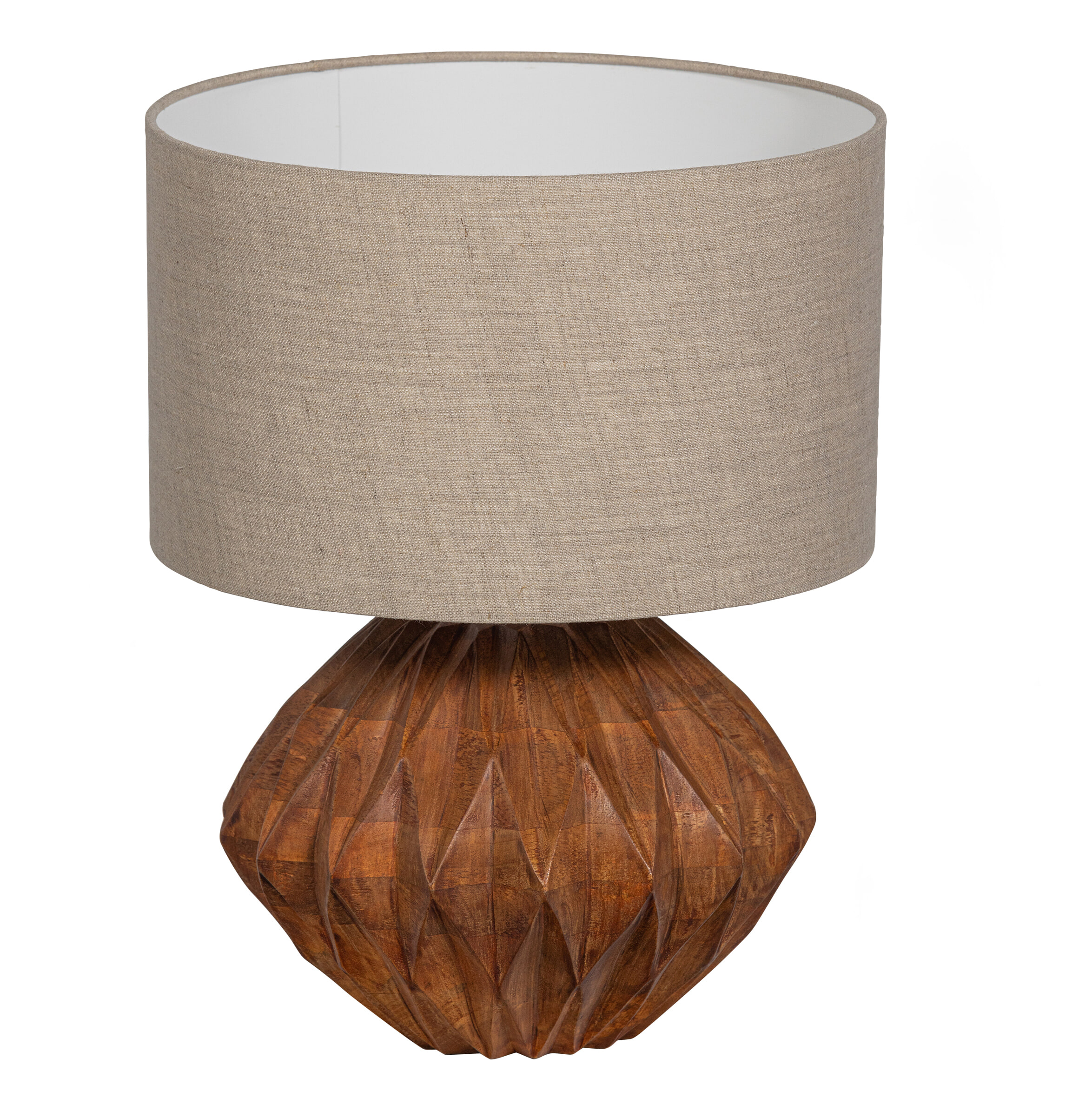 WOOOD Exclusive Tafellamp Torin Mangohout, 39cm hoog - Naturel