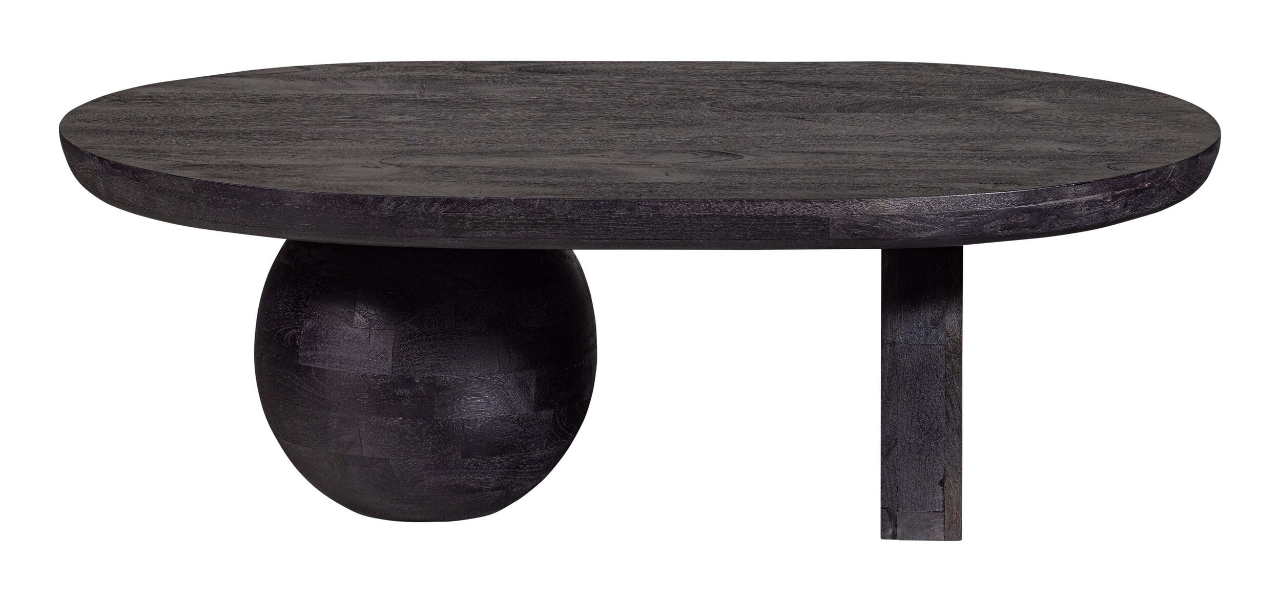 WOOOD Salontafel 'Steppe' Mangohout, 110 x 72cm, kleur zwart