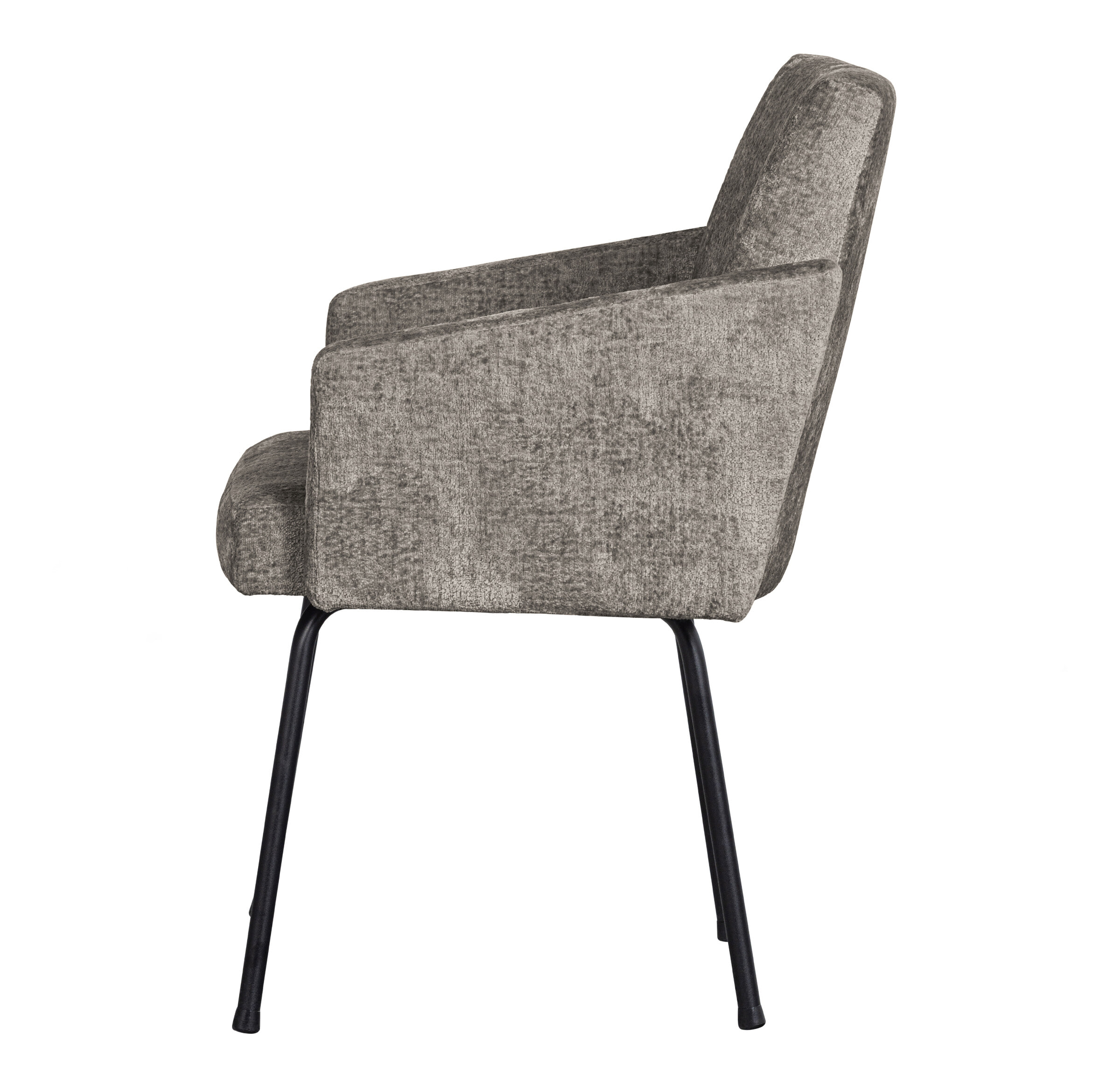 WOOOD Eetkamerstoel 'Mount' Chenille, kleur Taupe
