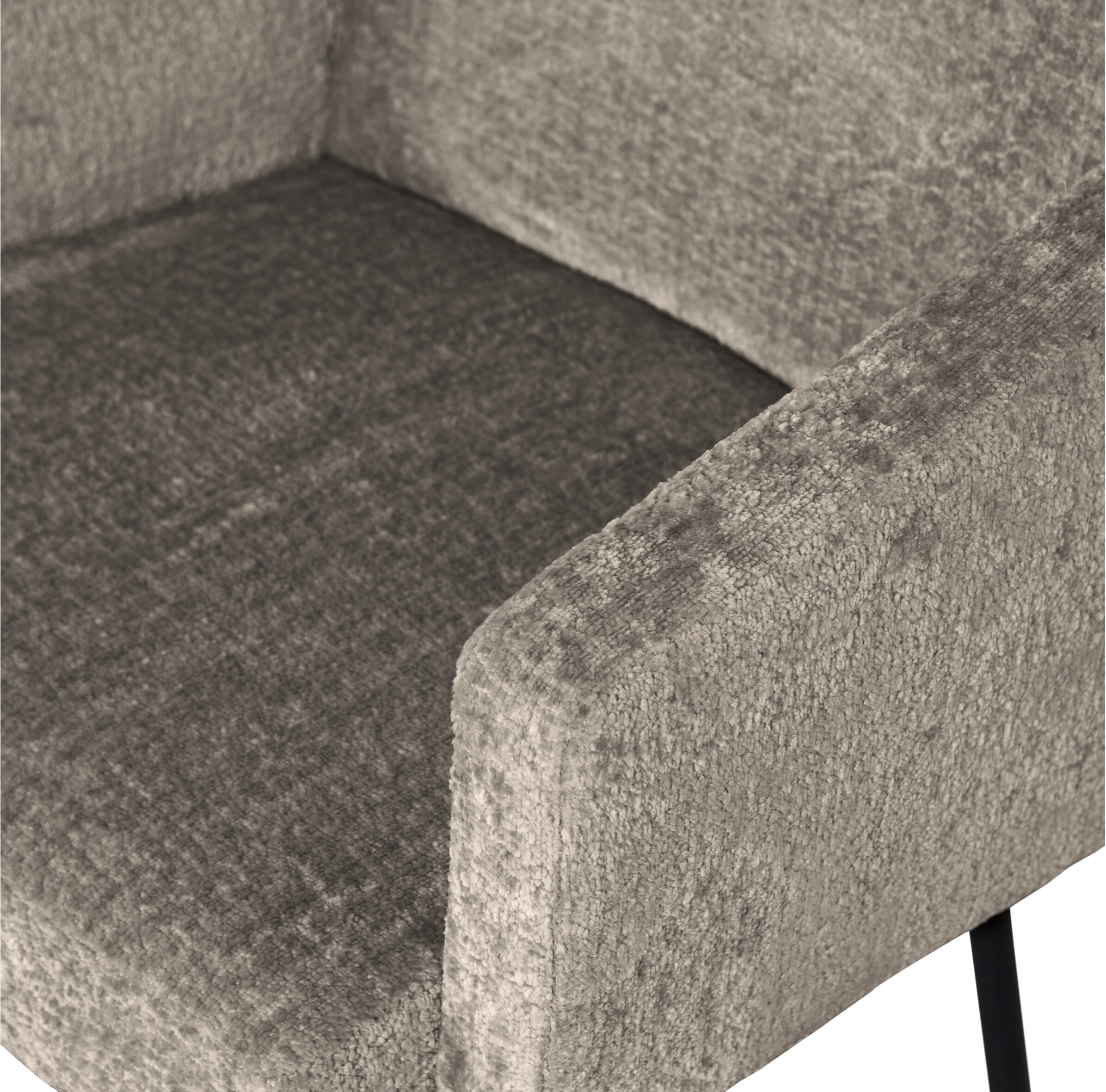 WOOOD Eetkamerstoel 'Mount' Chenille, kleur Taupe