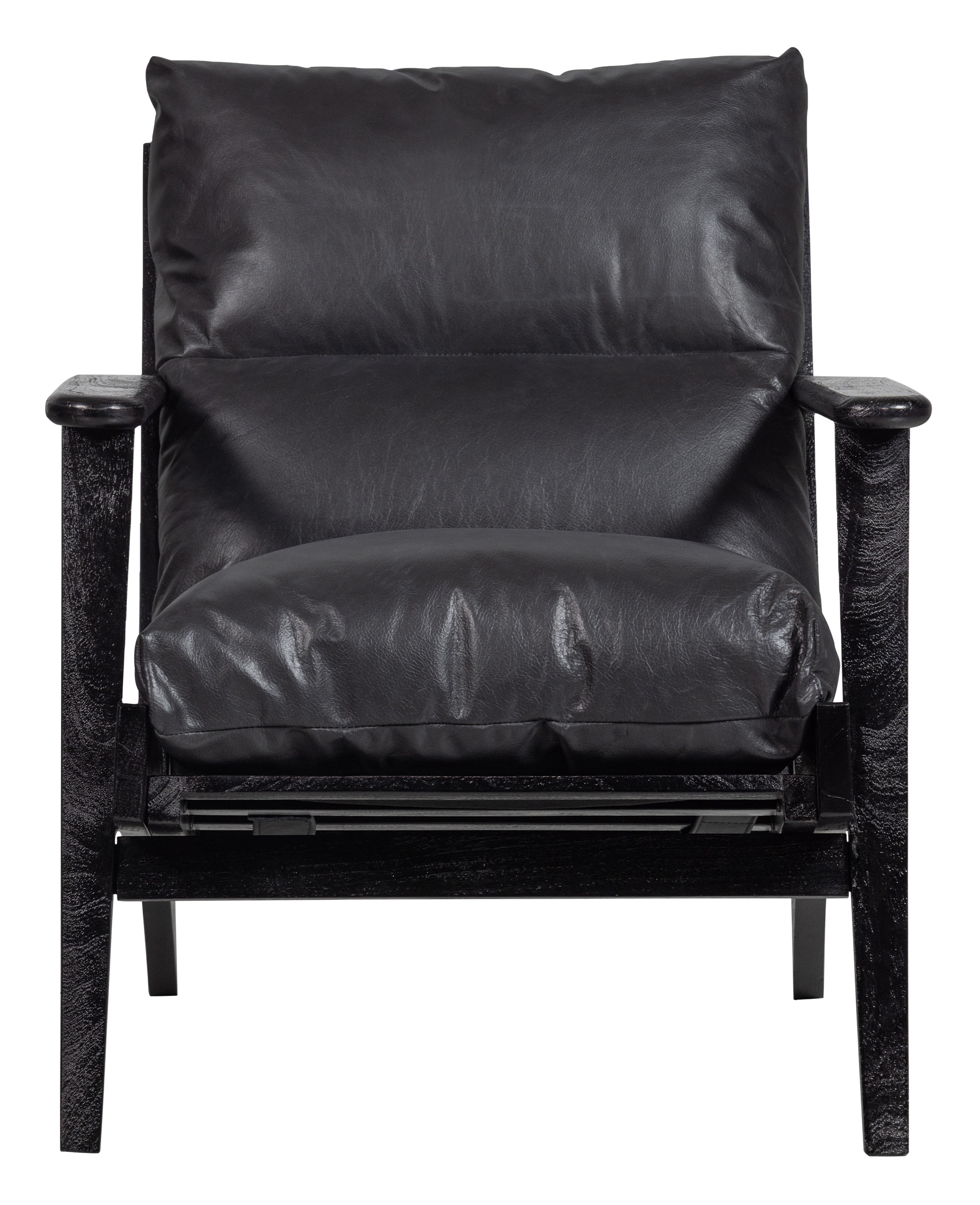 WOOOD Fauteuil 'Houston' Acaciahout, kleur Zwart
