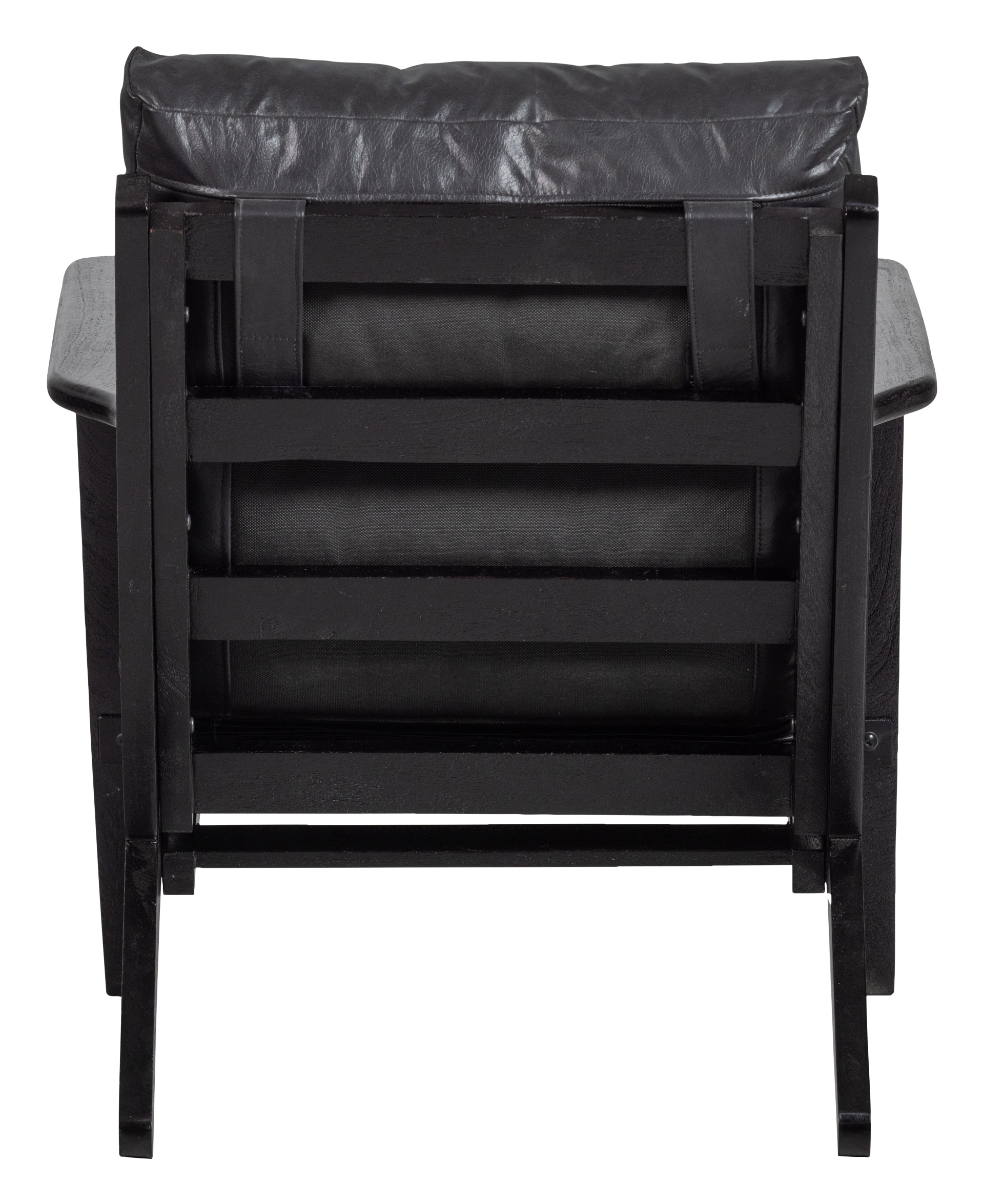 WOOOD Fauteuil 'Houston' Acaciahout, kleur Zwart