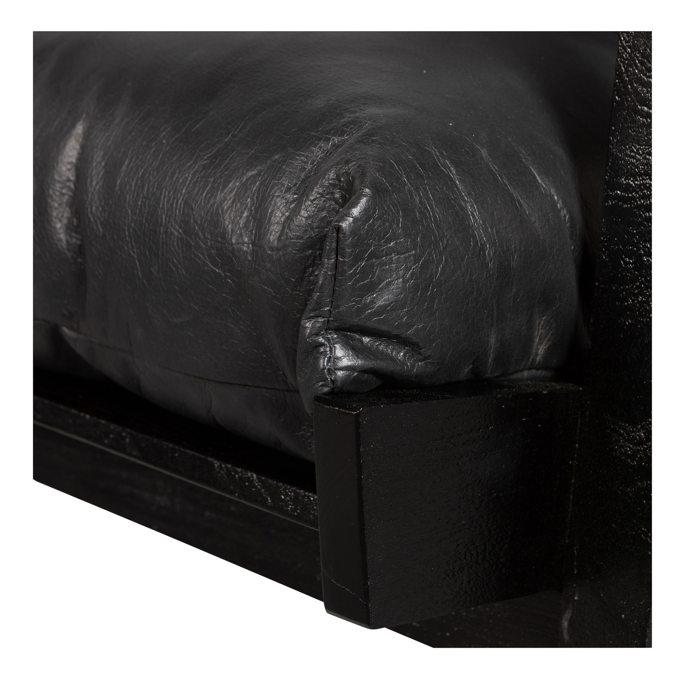WOOOD Fauteuil 'Houston' Acaciahout, kleur Zwart