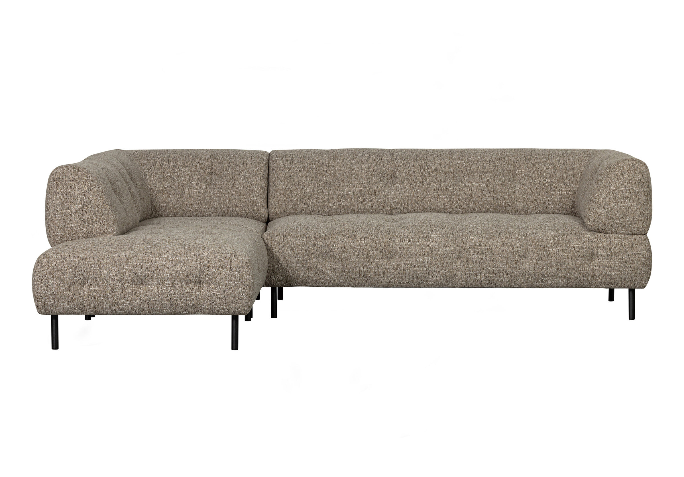 WOOOD Hoekbank 'Lloyd' Links, Woven, kleur Bruin Melange